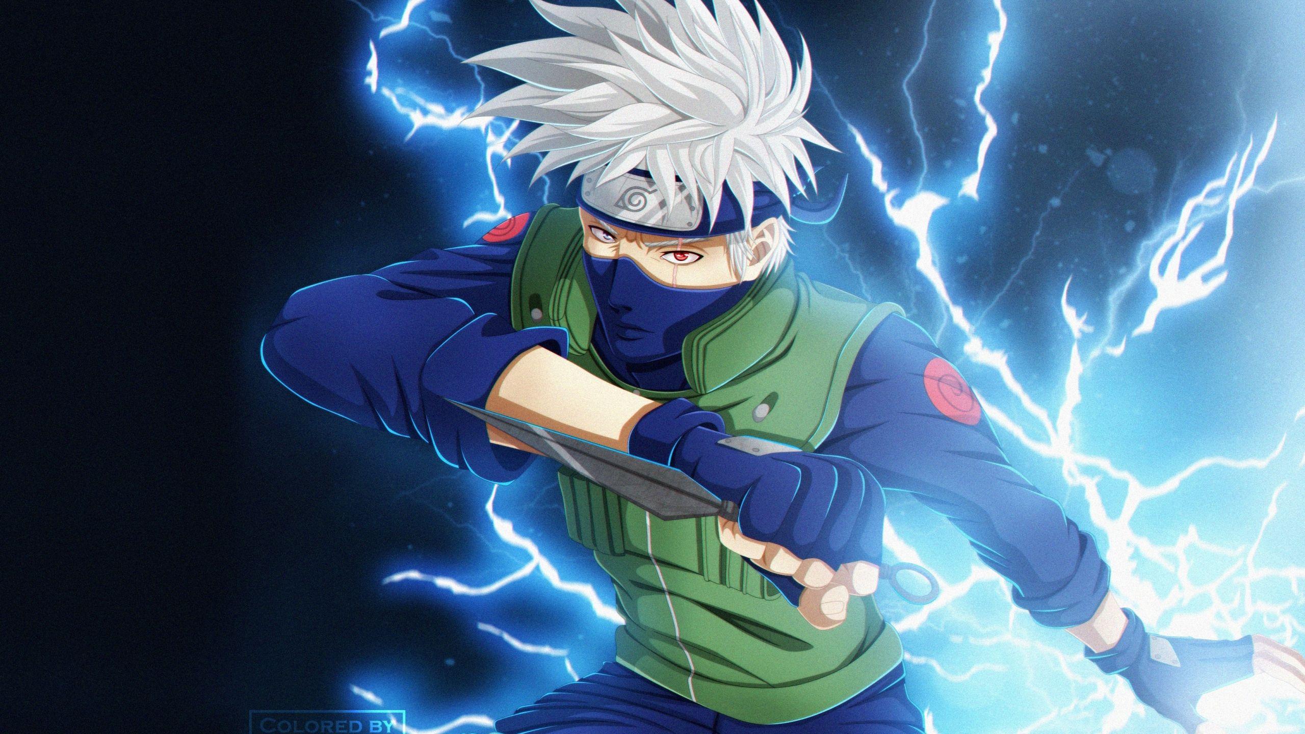 2560x1440 Download 2560x1440 wallpaper anime, kakashi hatake, white hair, anime boy, art, dual wide, widescreen 16: widescreen, 2560x1440 HD image, background, 17832