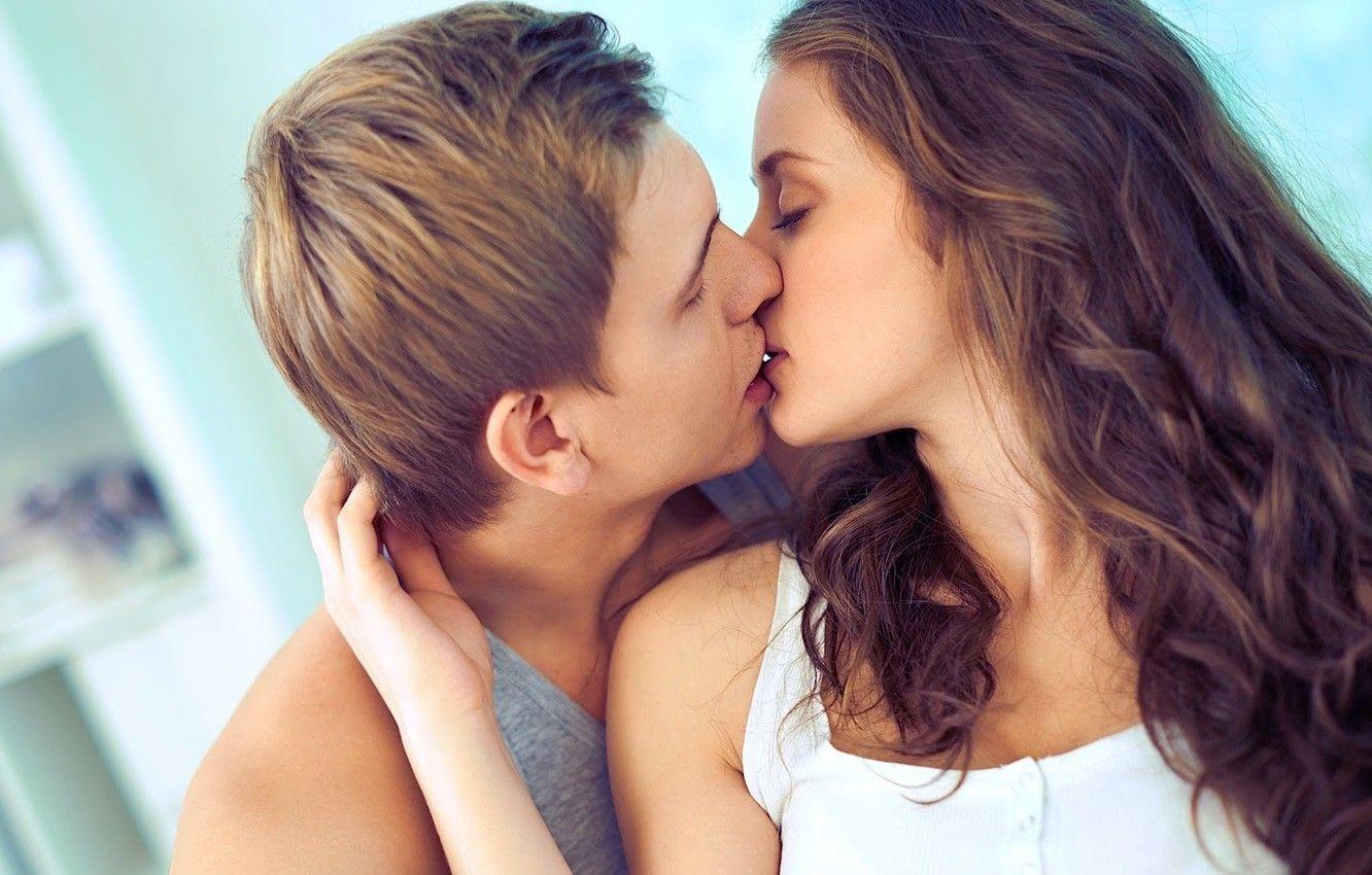 1332x850 Wallpaper girl, love, young, kiss, boy, mood, emotion, kissing, Couple, feelings image for desktop, section настроения