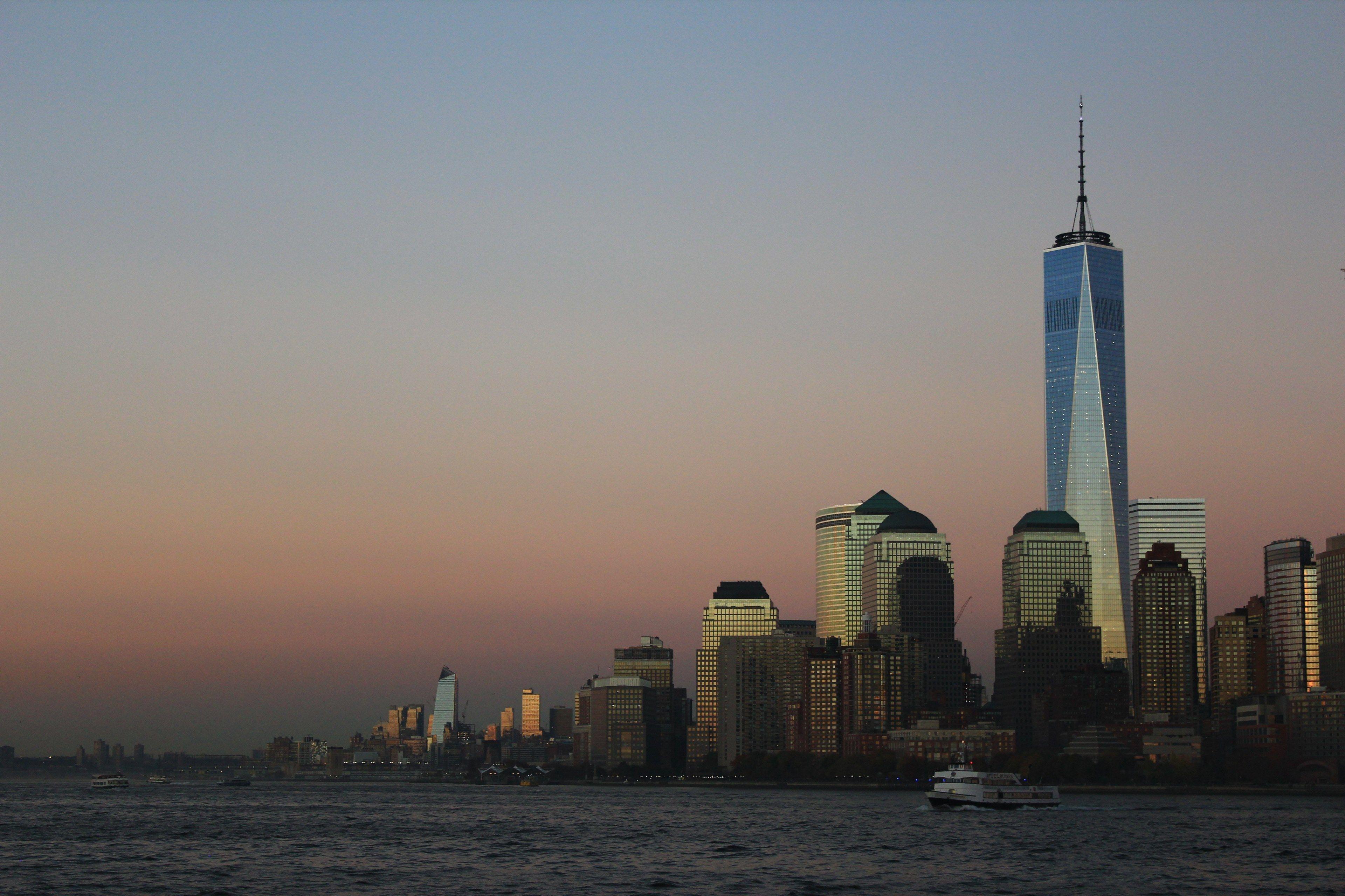 3840x2560 Wallpaper / violet sunset freedom tower and new york HD 4k wallpaper