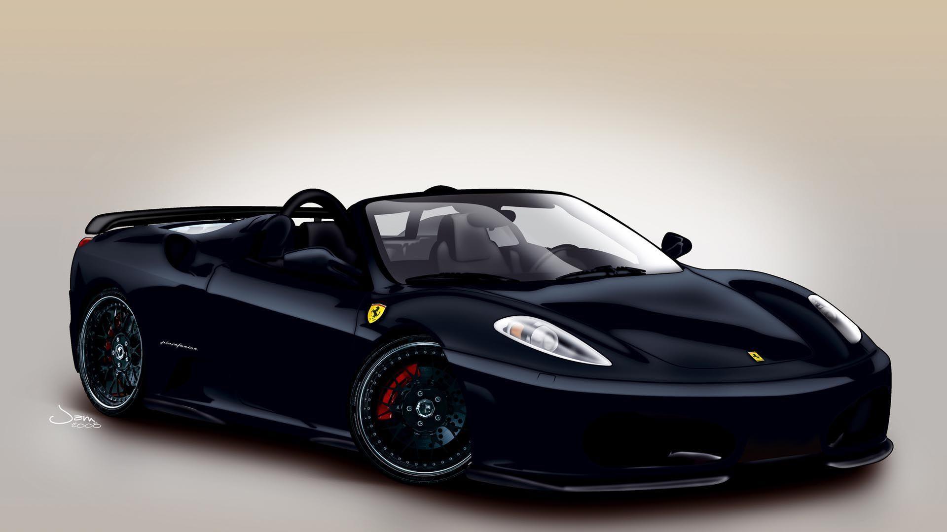 1920x1080 Black Ferrari Cars Wallpaper