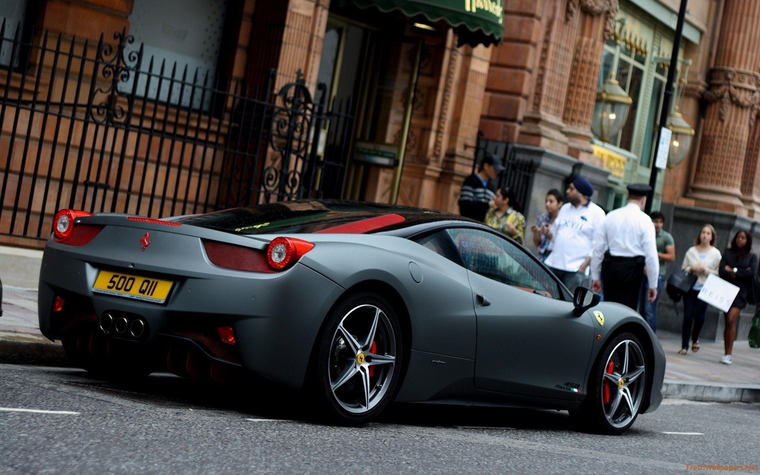 2560x1600 ferrari 458 italia matte black wallpaper