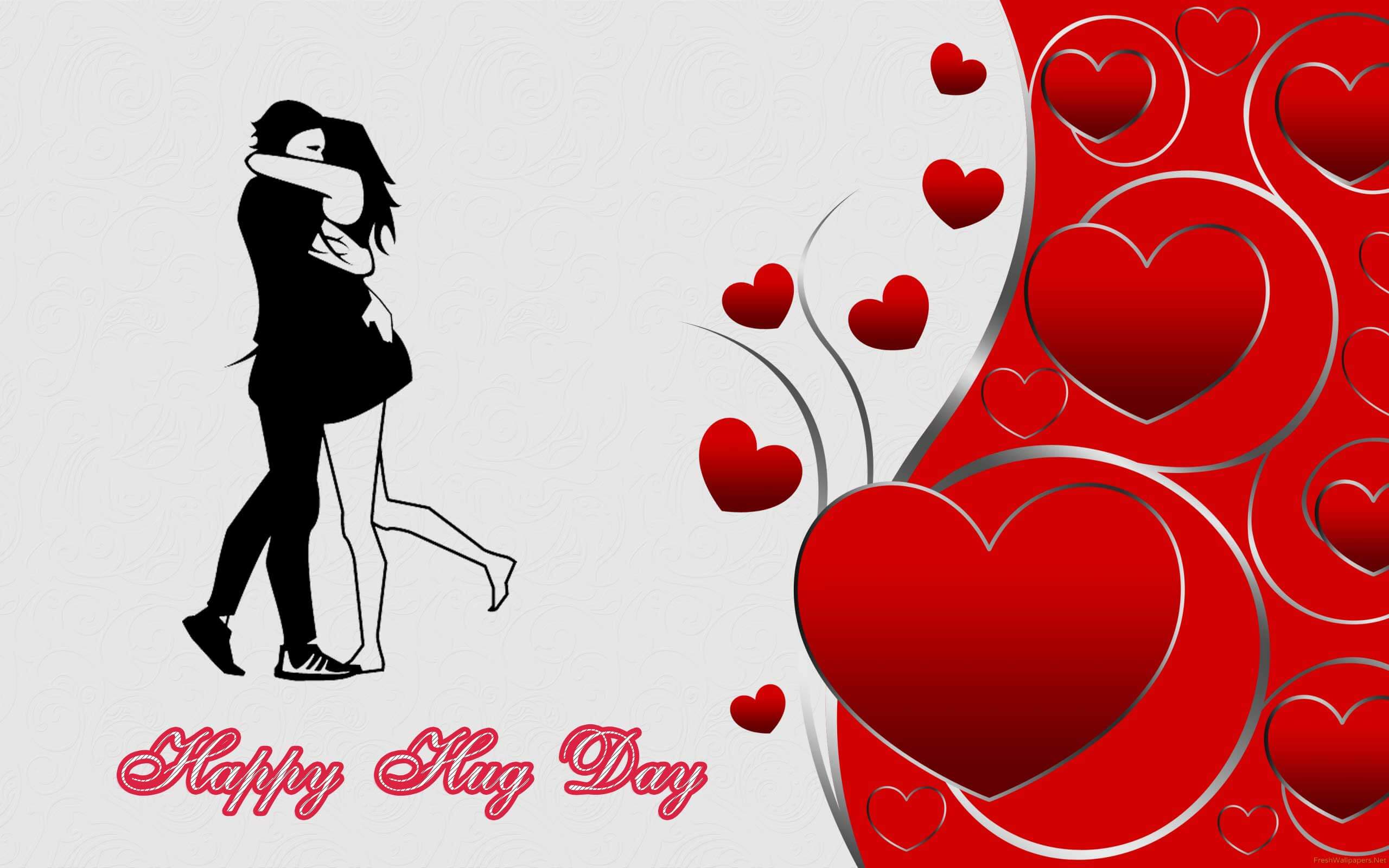 2560x1600 Happy Hug Day Wishes Love Romantic Couples Hearts Background Image HD Wallpaper