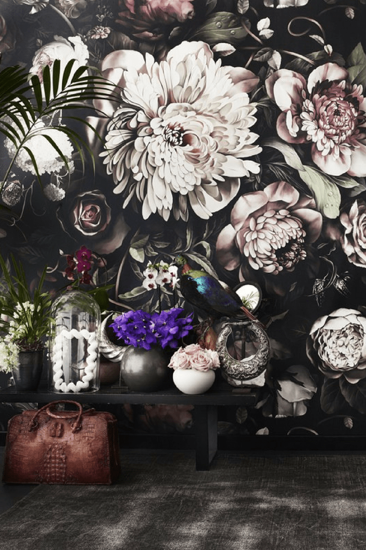 735x1102 best floral wallpaper for a moody look