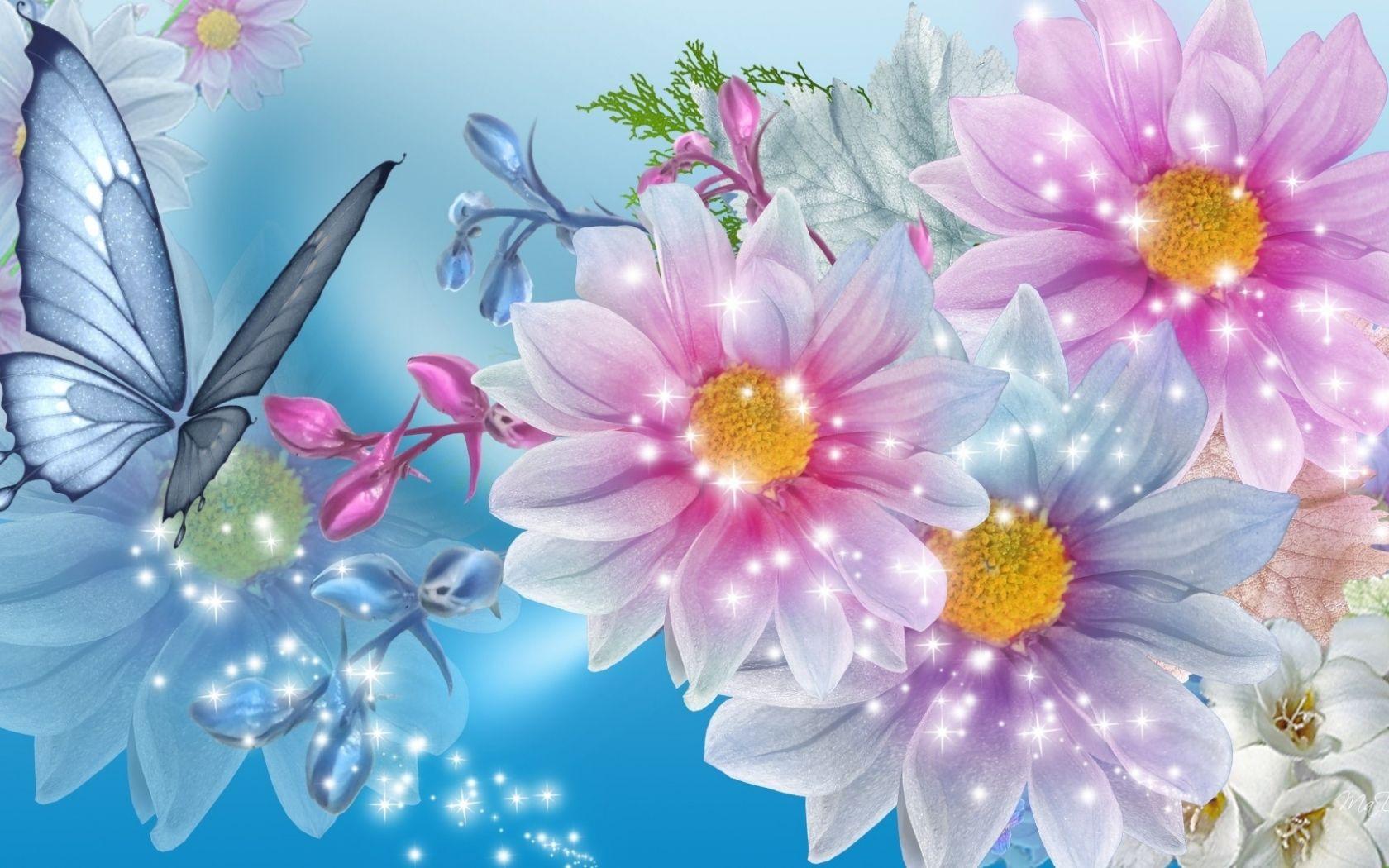 1680x1050 Free download Bright Flowers Background wallpaper 1920x1200 22662 [1920x1080] for your Desktop, Mobile & Tablet. Explore Bright Flower Wallpaper. Bright Wallpaper, Bold Floral Wallpaper for Home, Bright Colored Wallpaper