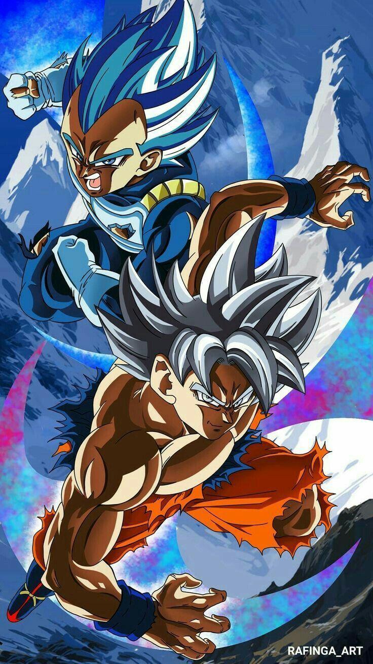 736x1308 Blue Goku Y Vegeta Wallpaper