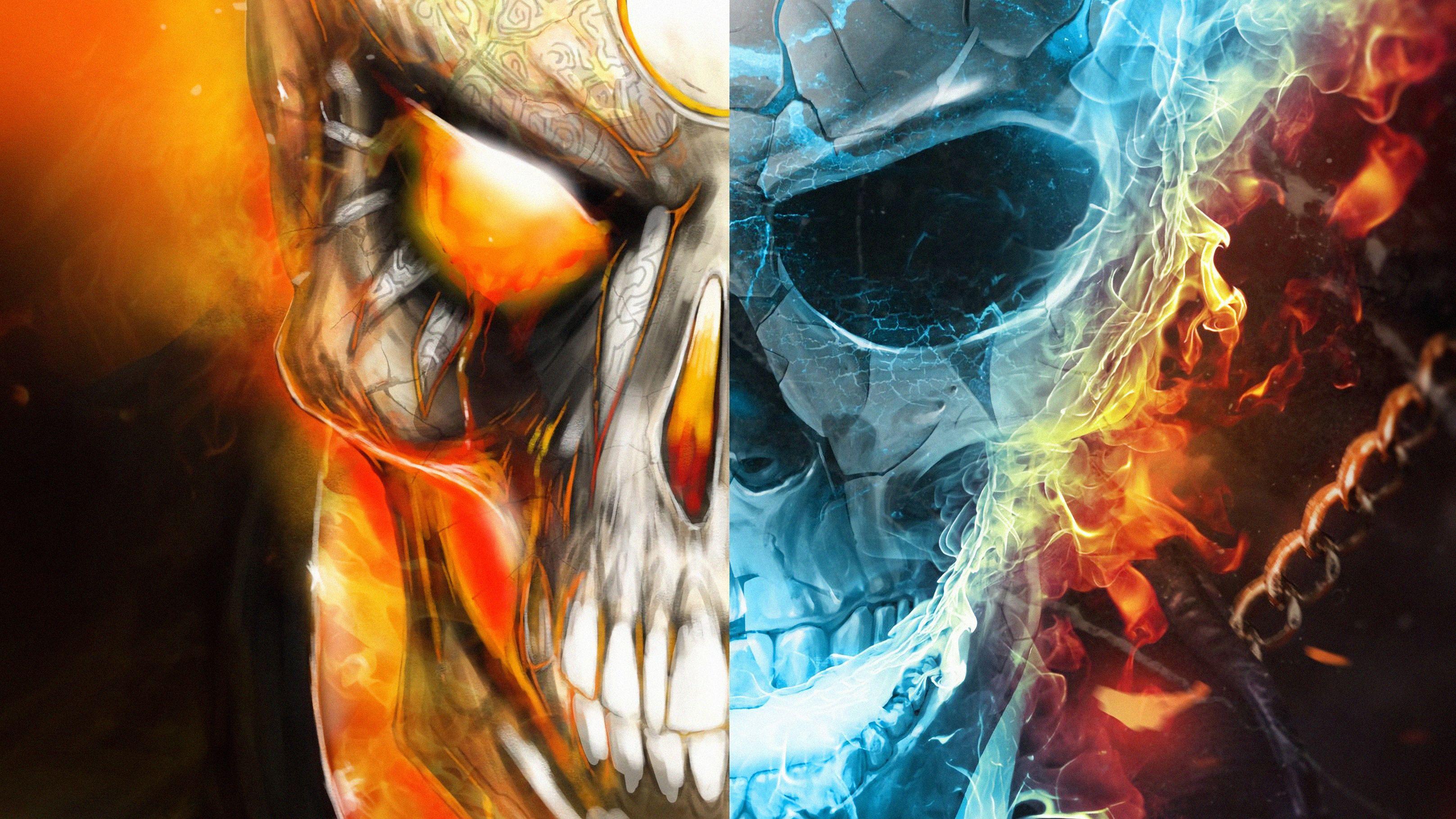 3234x1819 Ghost Rider Fire And Water, HD Superheroes, 4k Wallpaper, Image, Background, Photo and Picture