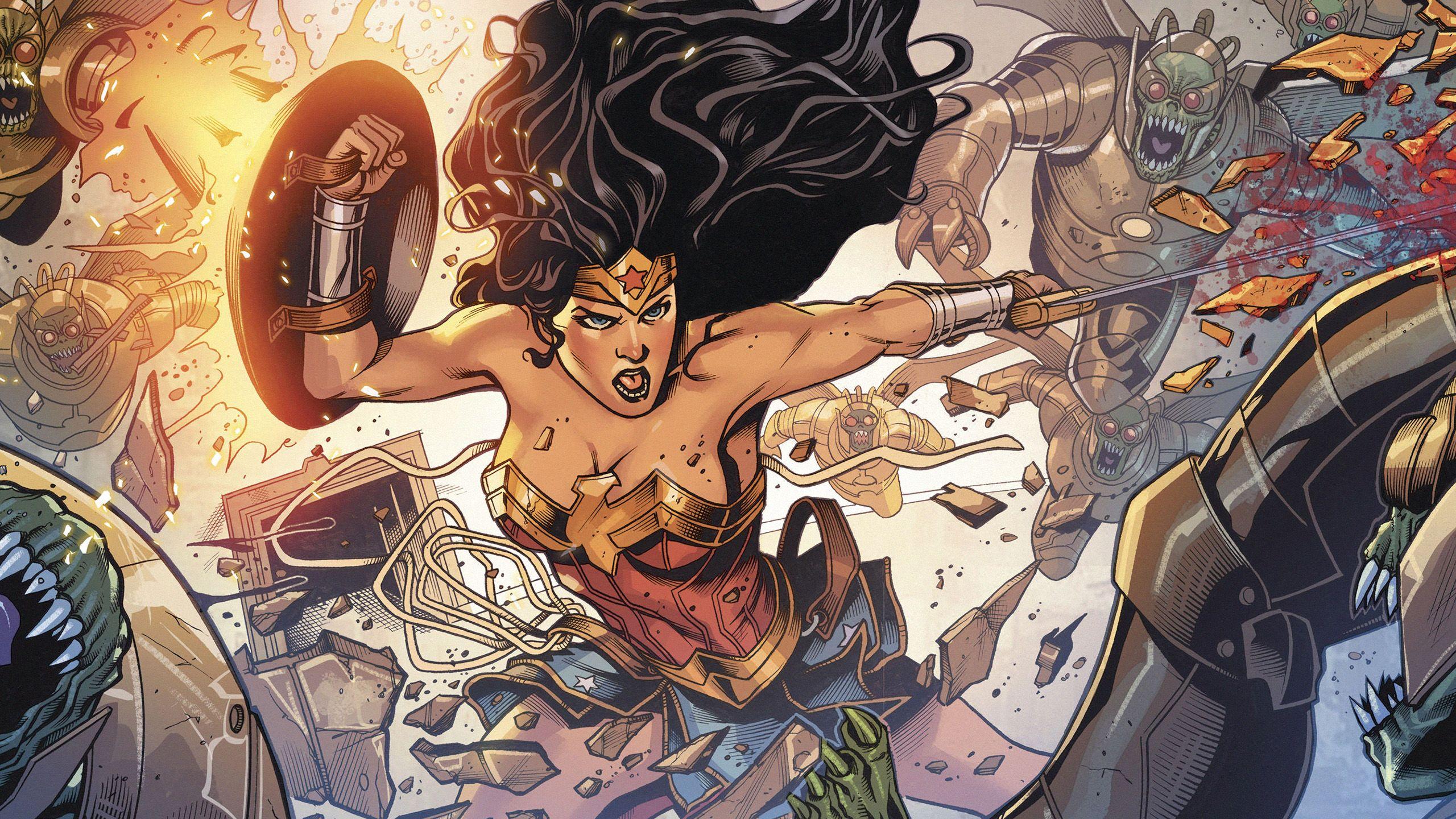 2560x1440 Wonder Woman Comic Wallpaper