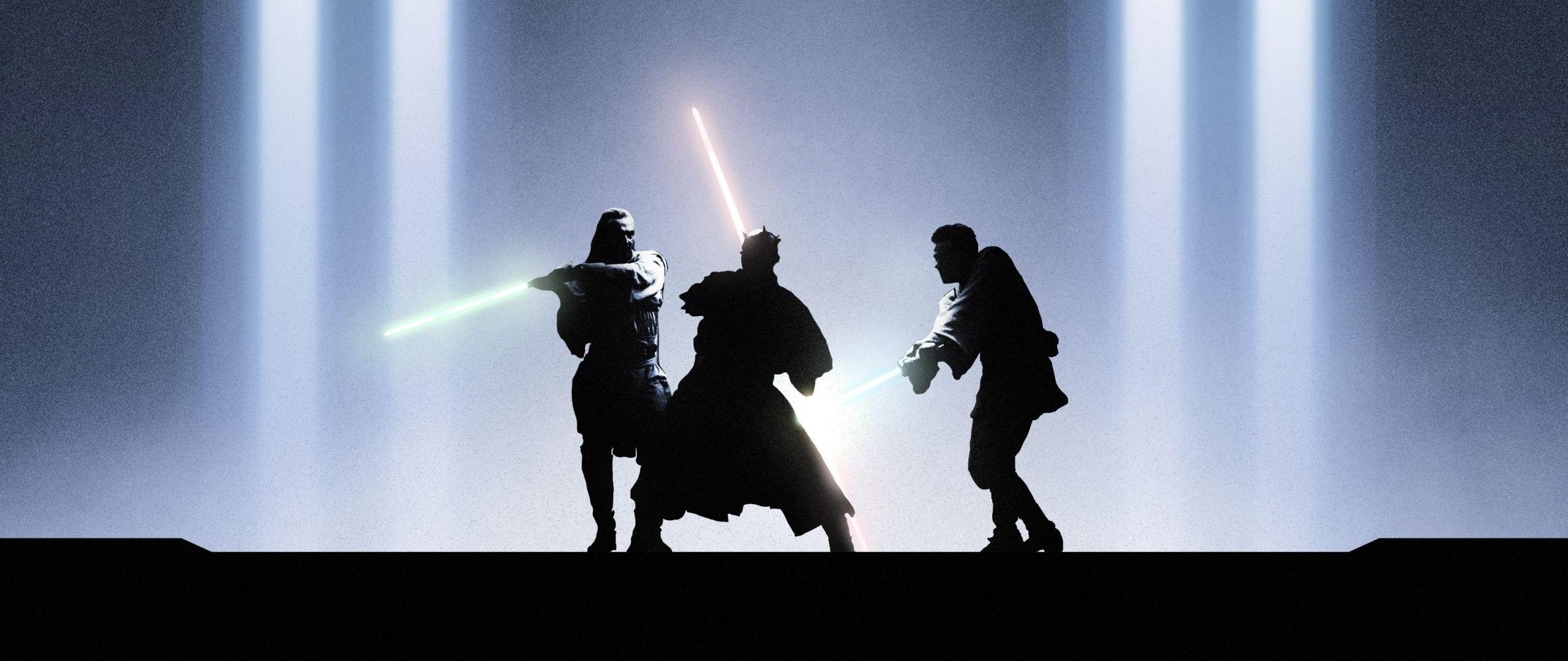 2560x1080 Download 2560x1080 wallpaper star wars, fight, artwork, dual wide, widescreen, 2560x1080 HD image, background, 18961