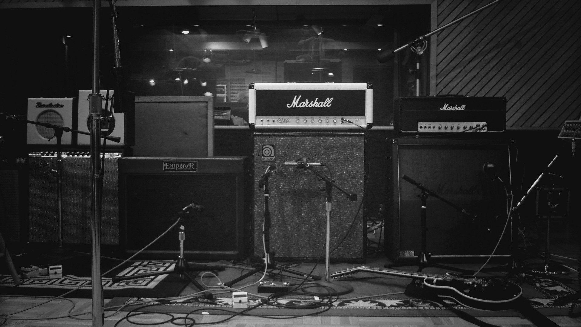 1920x1080 studio, glass, microphones, wire, Combo, premises wallpaper