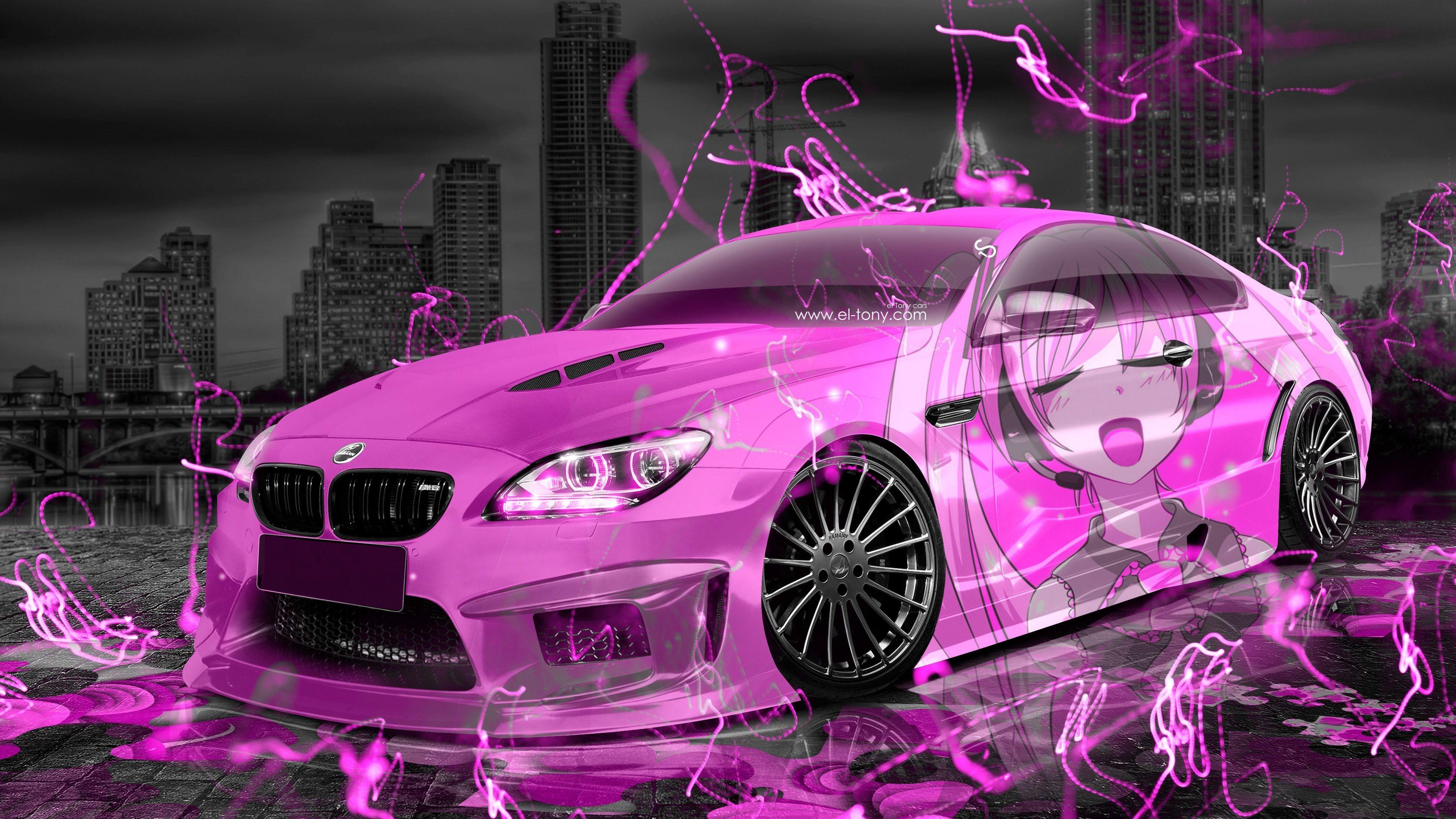 3840x2160 Pink Cars Wallpaper