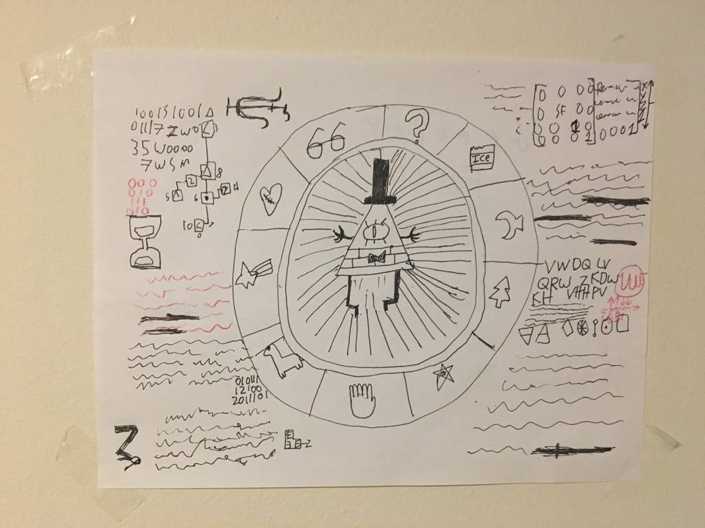1024x768 My bill cipher wheel drawing!. Gravity Falls Amino