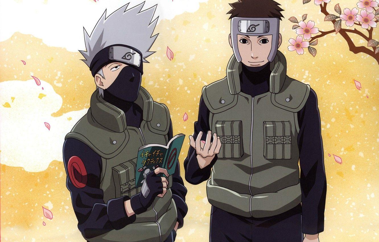 1332x850 Wallpaper spring, petals, book, Naruto .anime.