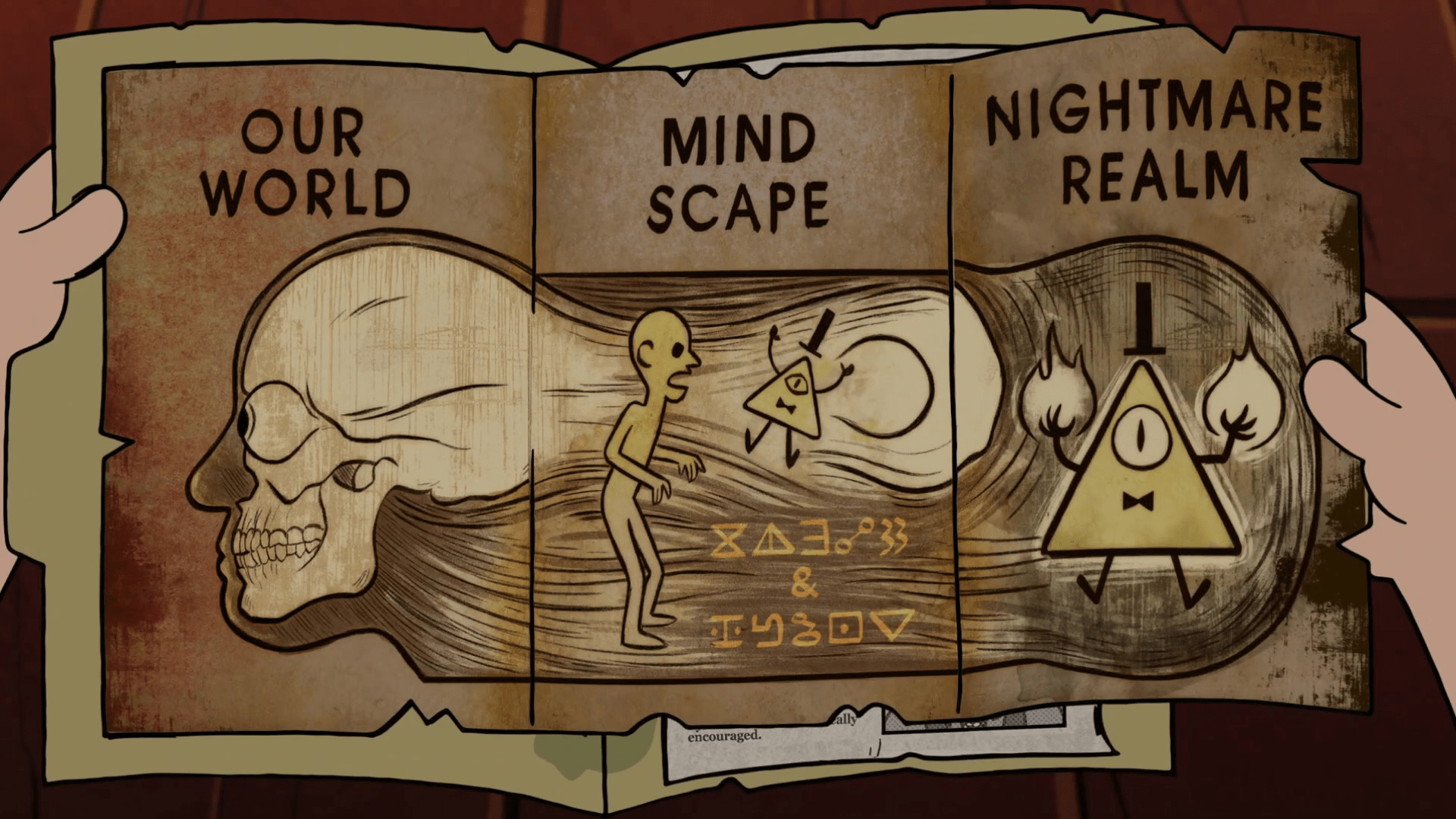 1920x1080 Bill Cipher Falls Minecraft Skin