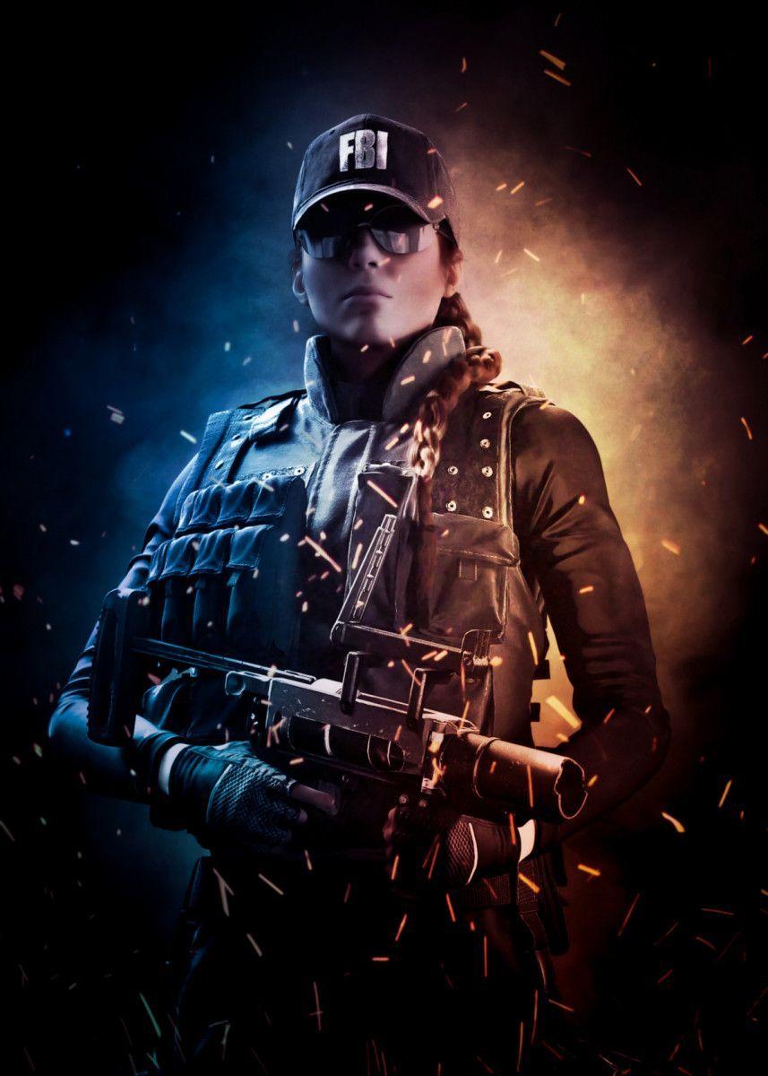 857x1200 Ash' Metal Poster Print. Displate. Rainbow six siege art, Poster prints, Rainbow six siege anime