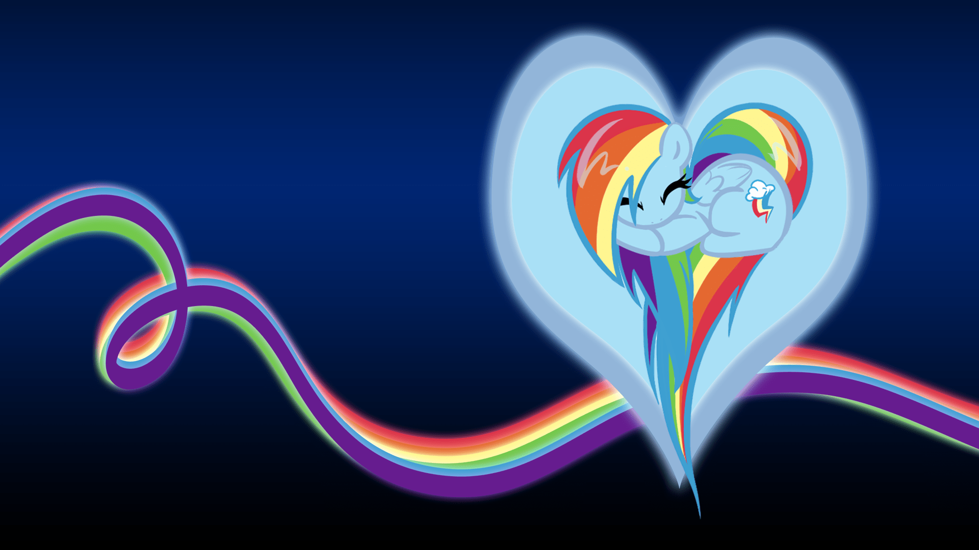 1920x1080 Rainbow Dash Heart BG by BambooDog and SirPayne. My Little Wallpaper Wallpaper Source That Credits Artists