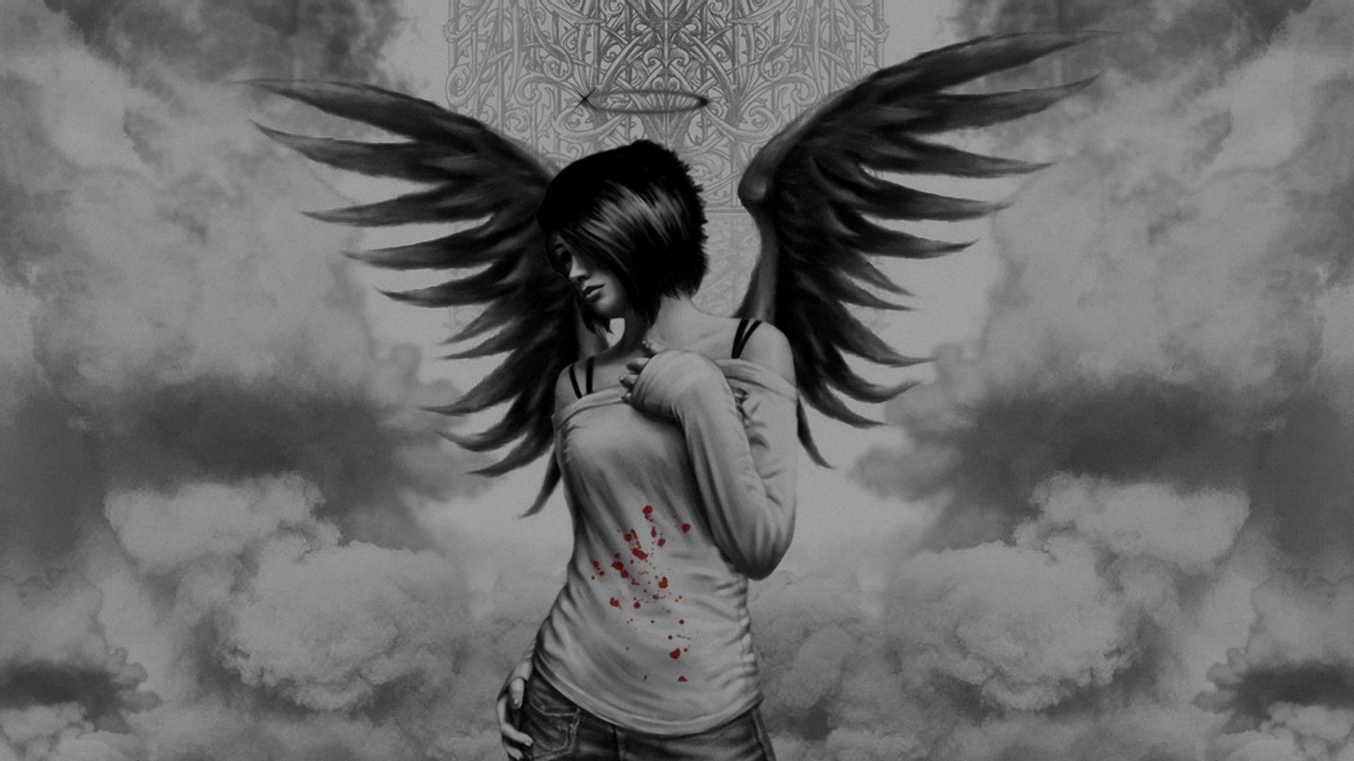 1920x1080 says she talks to angels. Angel wallpaper, Angel picture, Dark angel