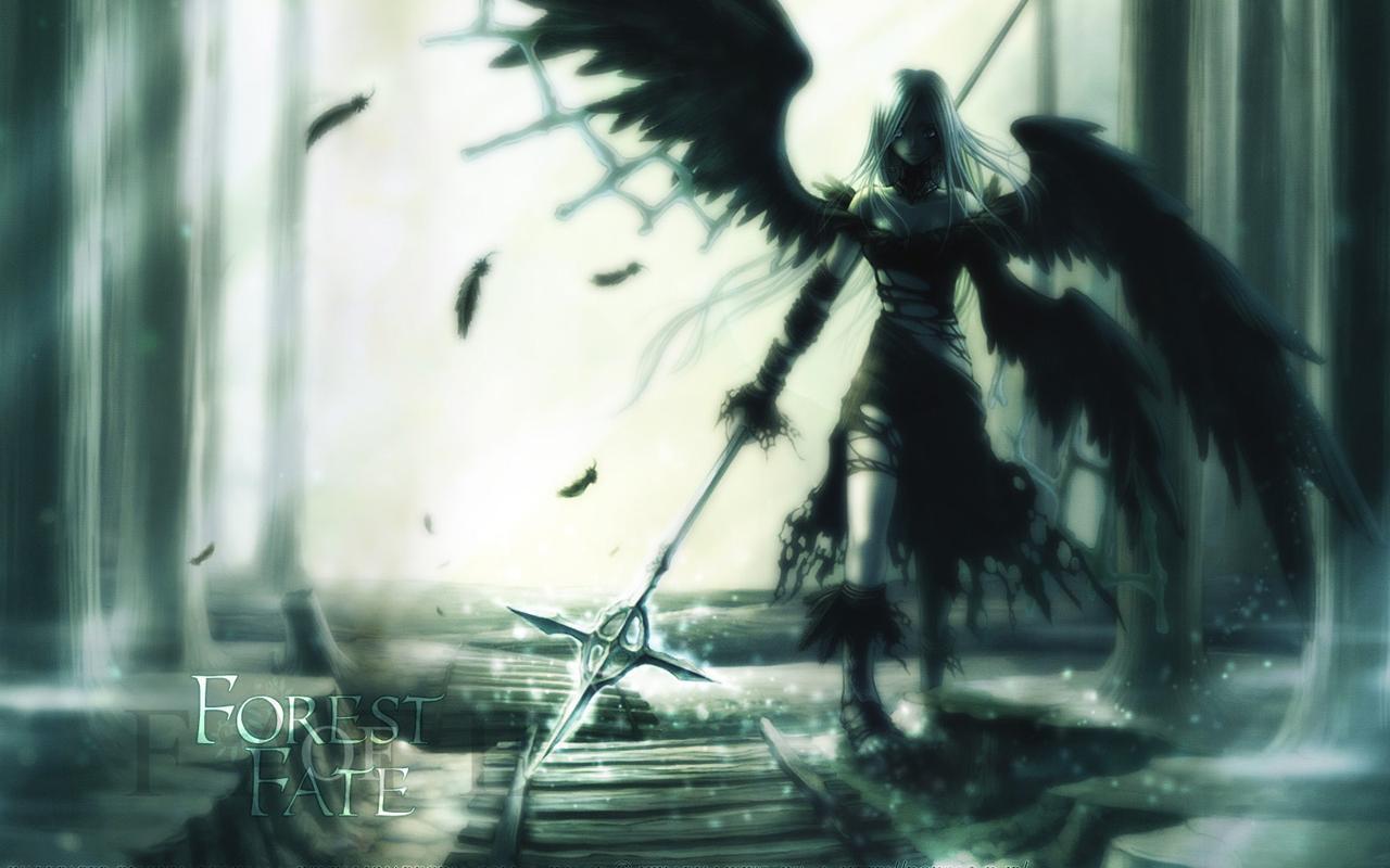 1280x800 Sad Angel Anime Wallpaper HD