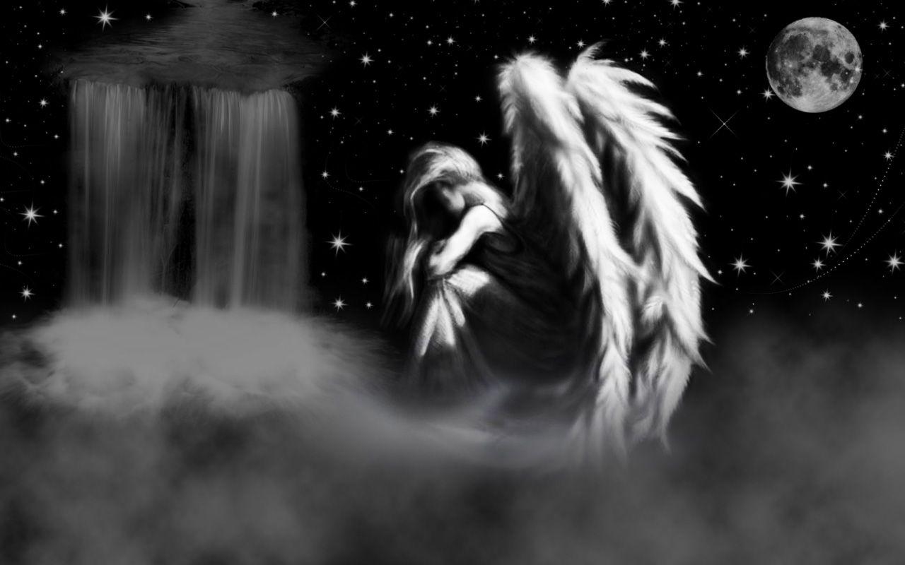 1280x800 Sad Angel Wallpaper
