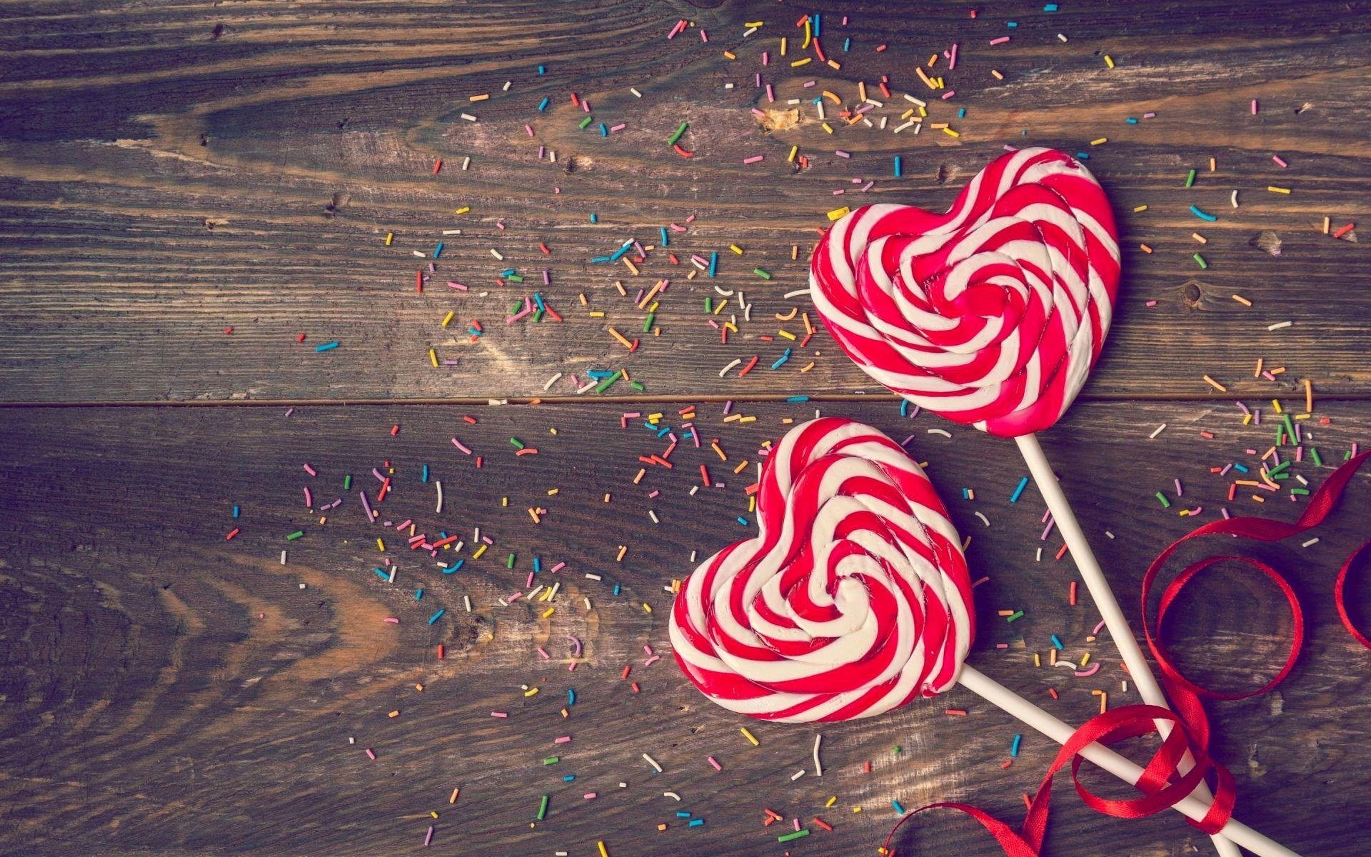 1920x1200 Hearts Lollipop wallpaper. Hearts Lollipop