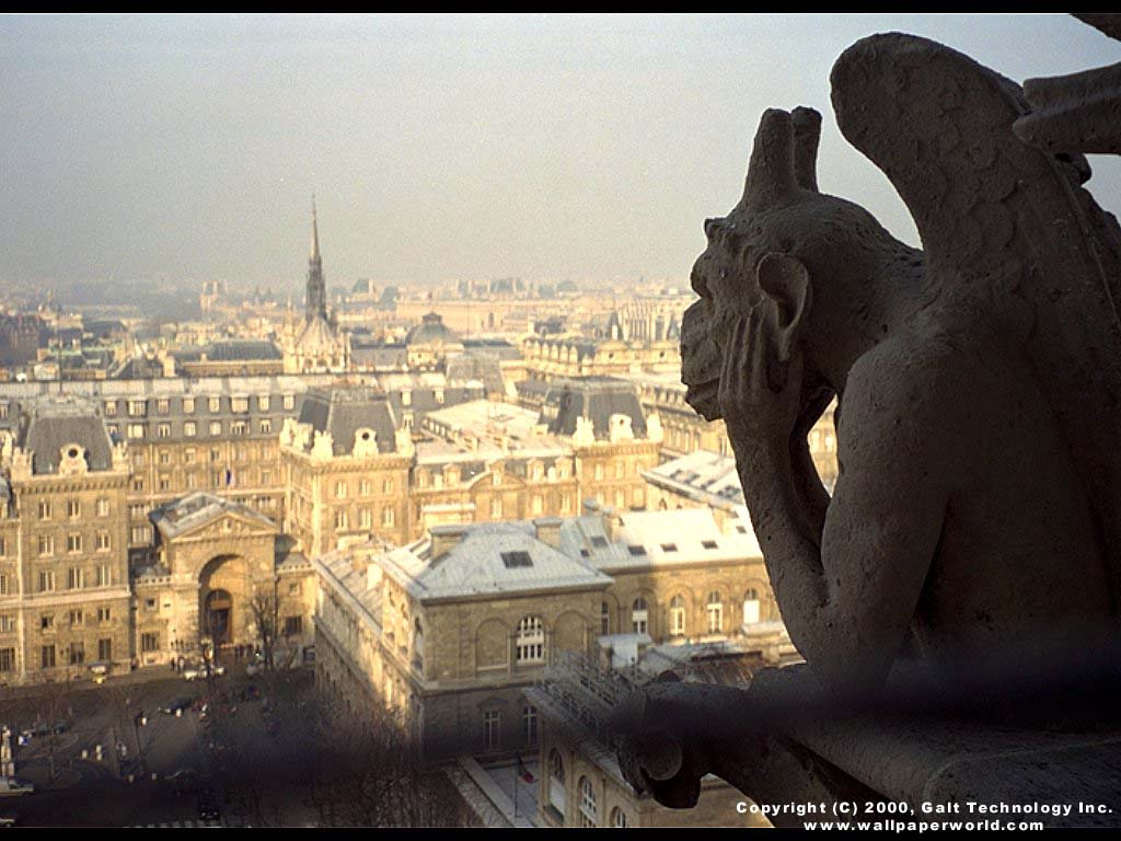 1024x768 Visual Paradox 3D Wallpaper: 'Gargoyle' 1024x768
