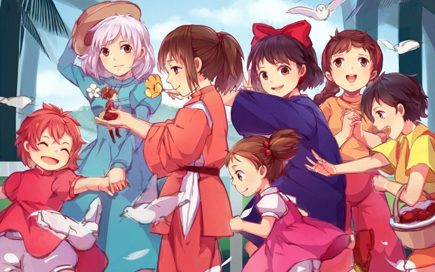 1440x900 Download 1440x900 Studio Ghibli, Crossover, Mei Kusakabe, Spirited Away, Tonari No Totoro, Ponyo Wallpaper for MacBook Pro 15 inch, MacBook Air 13 inch