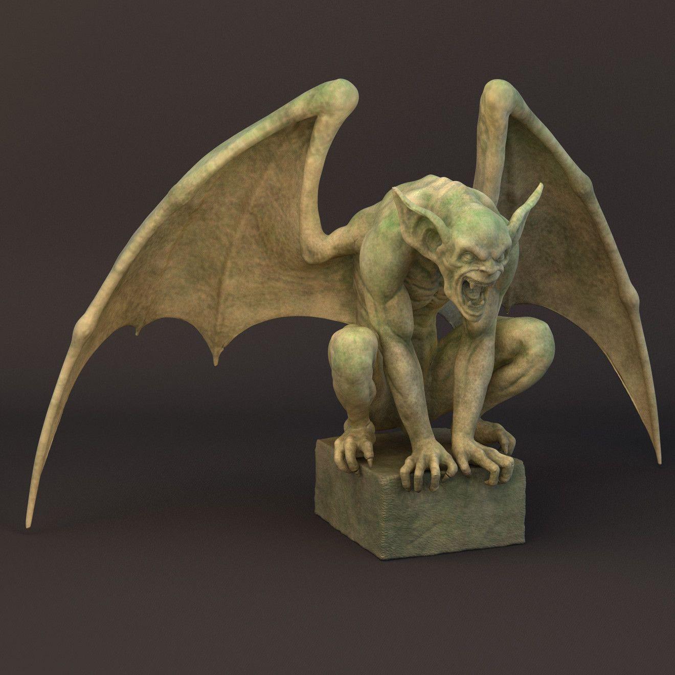 1320x1320 gargoyle sculpture 3D obj. Gargoyles, Gothic gargoyles, Gargoyles characters