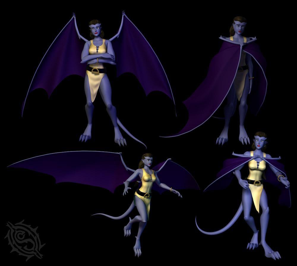 1000x896 Gargoyle Angela by ShadowCat101 Lightwave Fantasy