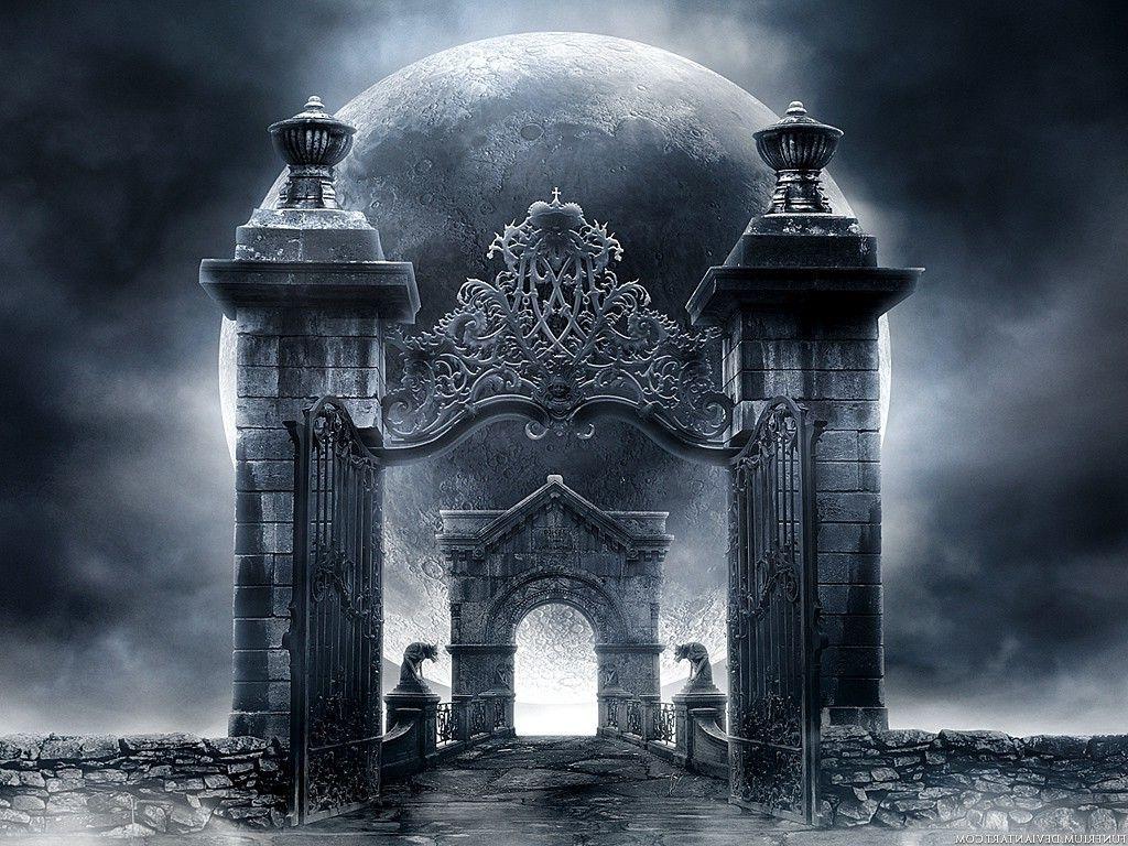 1024x768 fantasy Art, Gates, Gargoyles Wallpaper HD / Desktop and Mobile Background