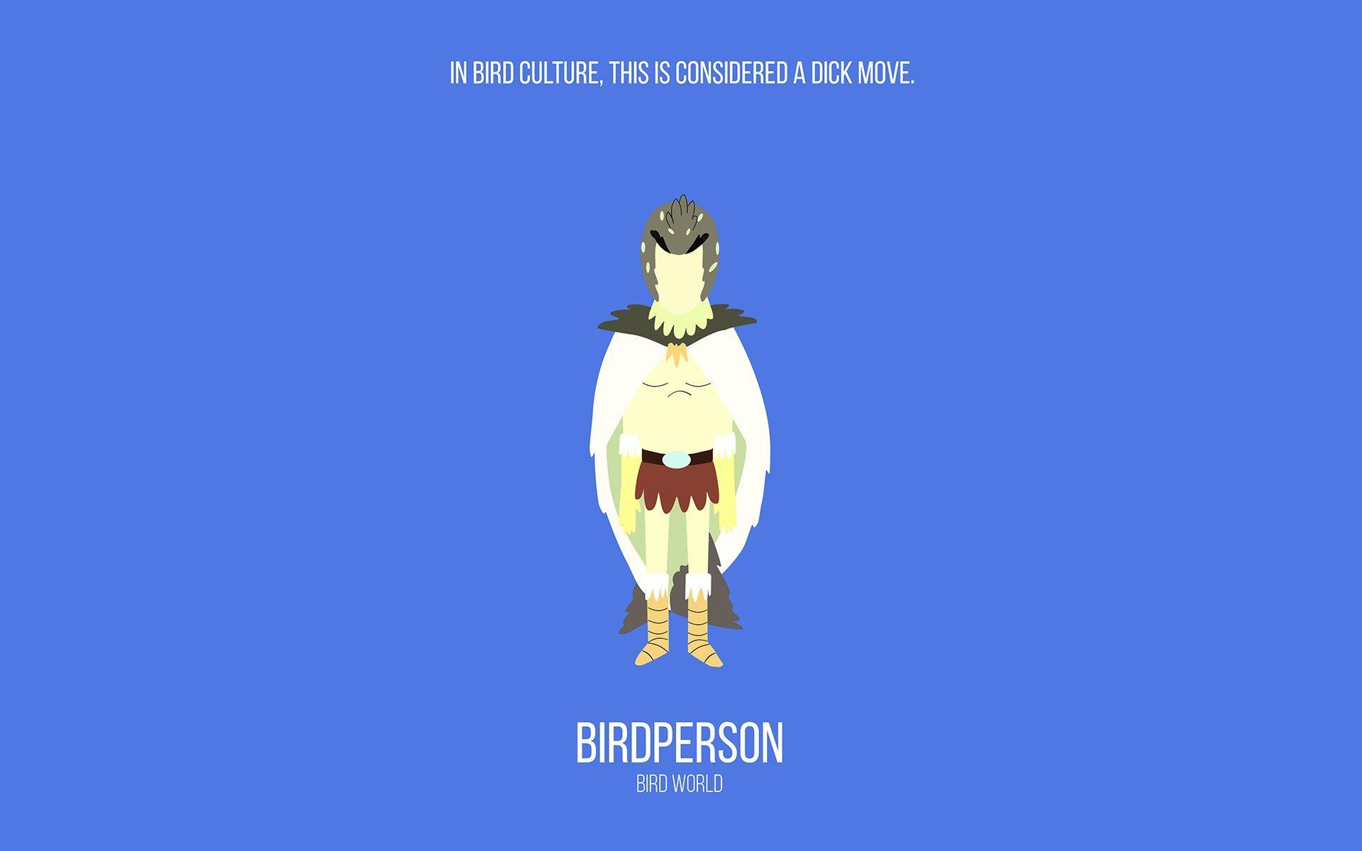 1920x1200 #Rick and Morty, #minimalism, #cartoon, #Bird Person wallpaper. Mocah.org HD Desktop Wallpaper