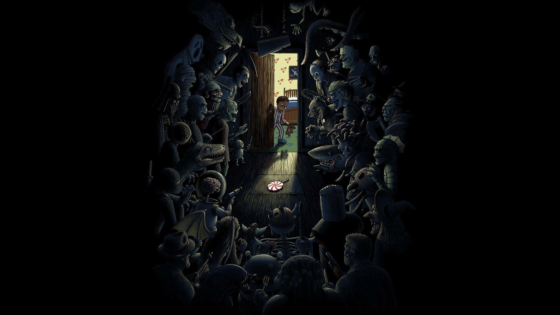 1920x1080 Full HD, Monsyers, Spooky, Scary, Wallpaper, Horror, Creepy, Widescreen
