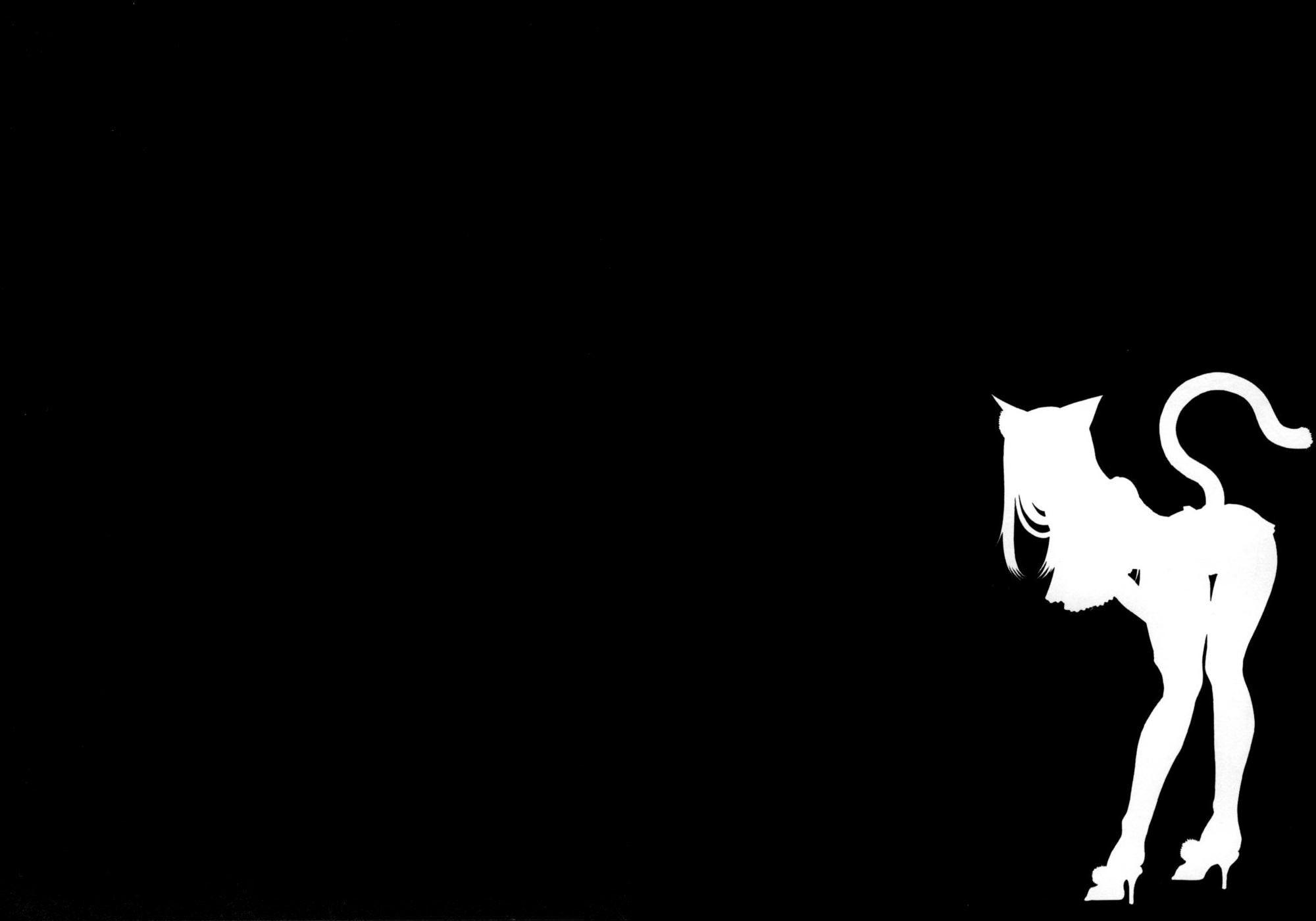 2000x1400 #nekomimi, #silhouette, #cat girl, wallpaper. Mocah.org HD Desktop Wallpaper