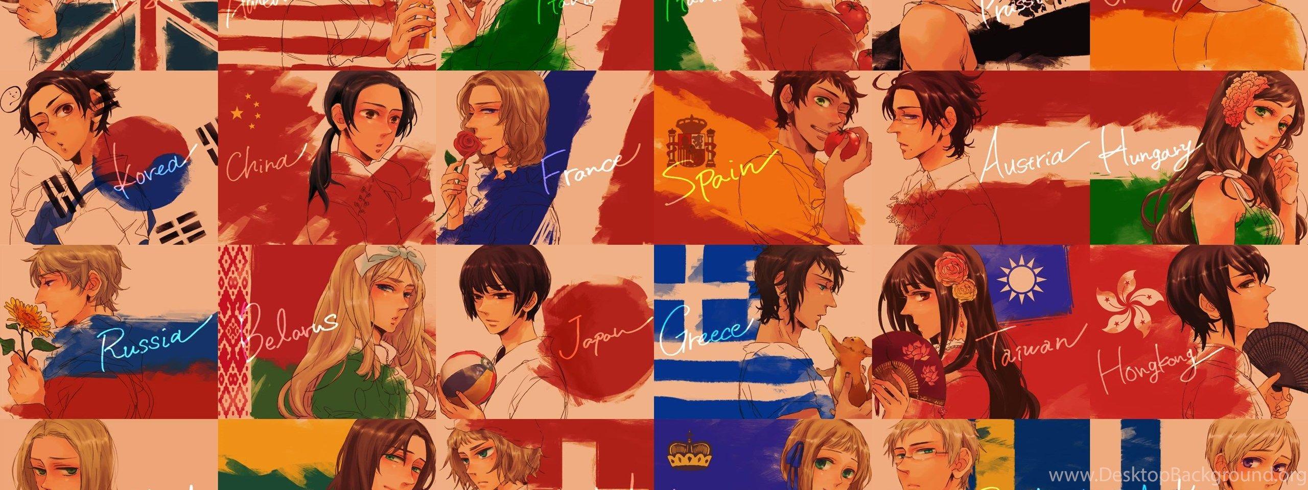 2560x960 Axis Powers Hetalia Wallpaper Desktop Background