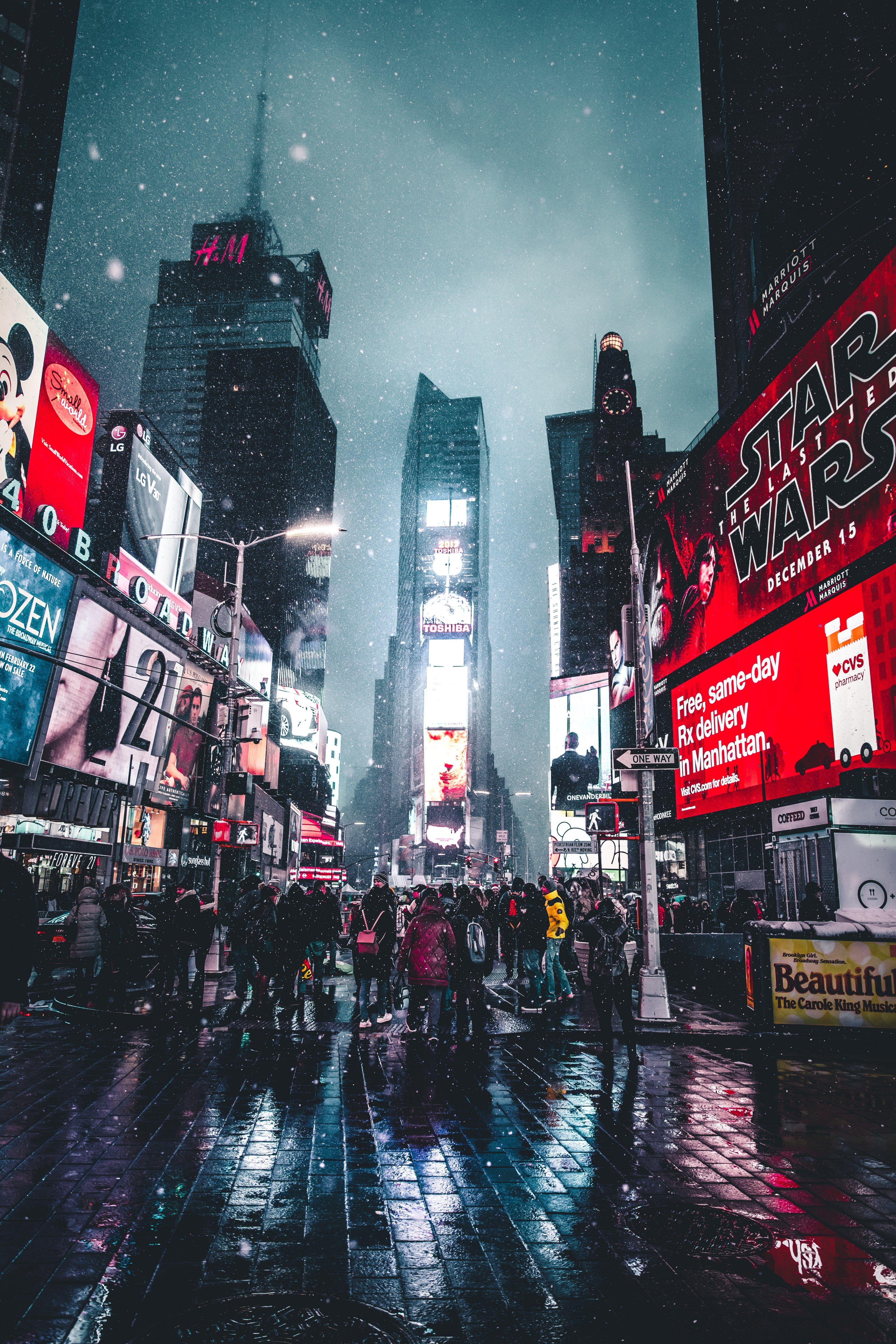 3840x5760 Wallpaper / the snow of times square_ 4k wallpaper