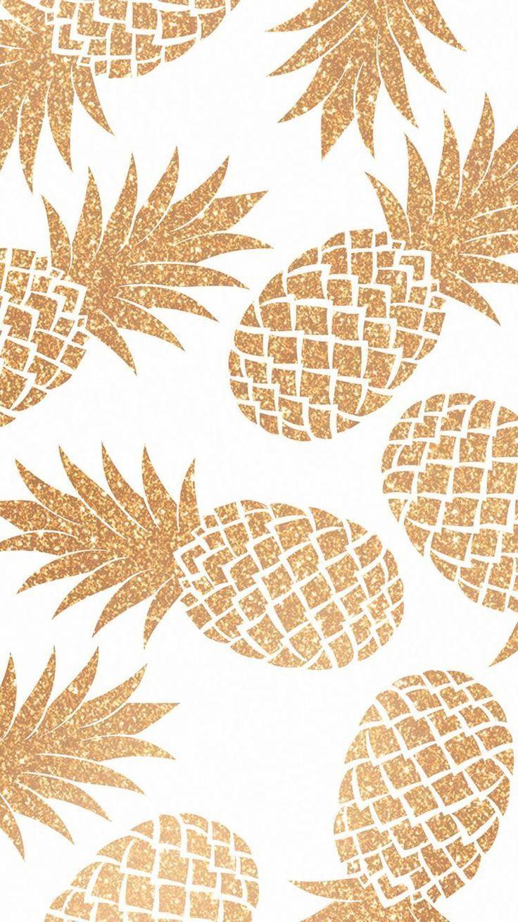 736x1309 Glittery gold pineapples! Downloaded from Girly Wallpaper. itunes.apple.com/.::Click here to downlo. Pineapple wallpaper, August wallpaper, Pattern wallpaper