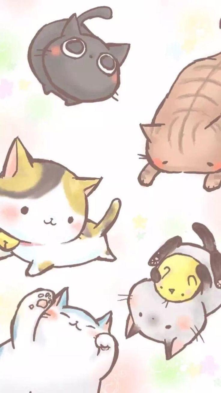 Cute Cat Drawings Wallpapers - Top Free Cute Cat Drawings Backgrounds ...