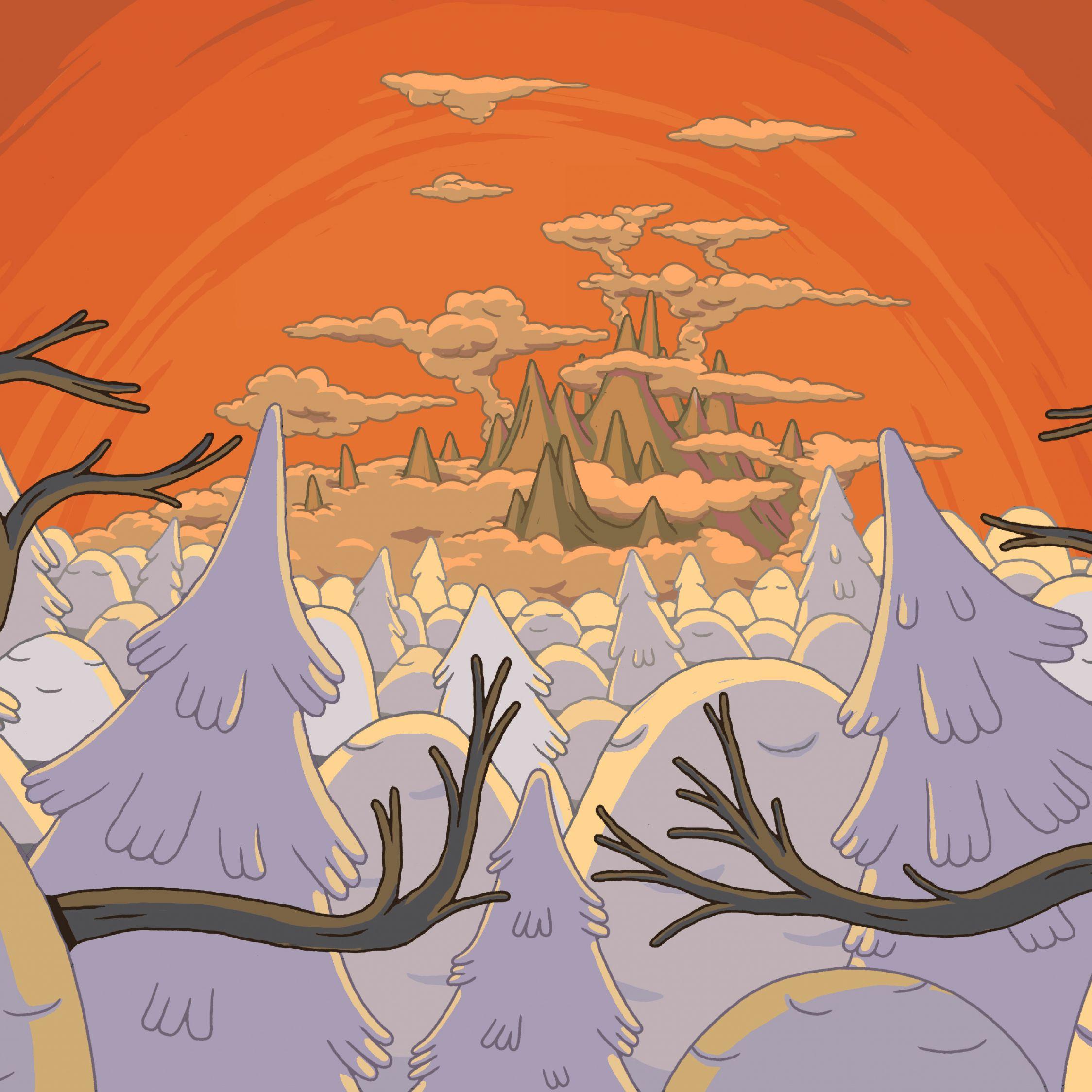 2248x2248 Download 2248x2248 wallpaper adventure time, tree, landscape, cartoon, tv series, ipad air, ipad air ipad ipad ipad mini ipad mini 2248x2248 HD image, background, 2250