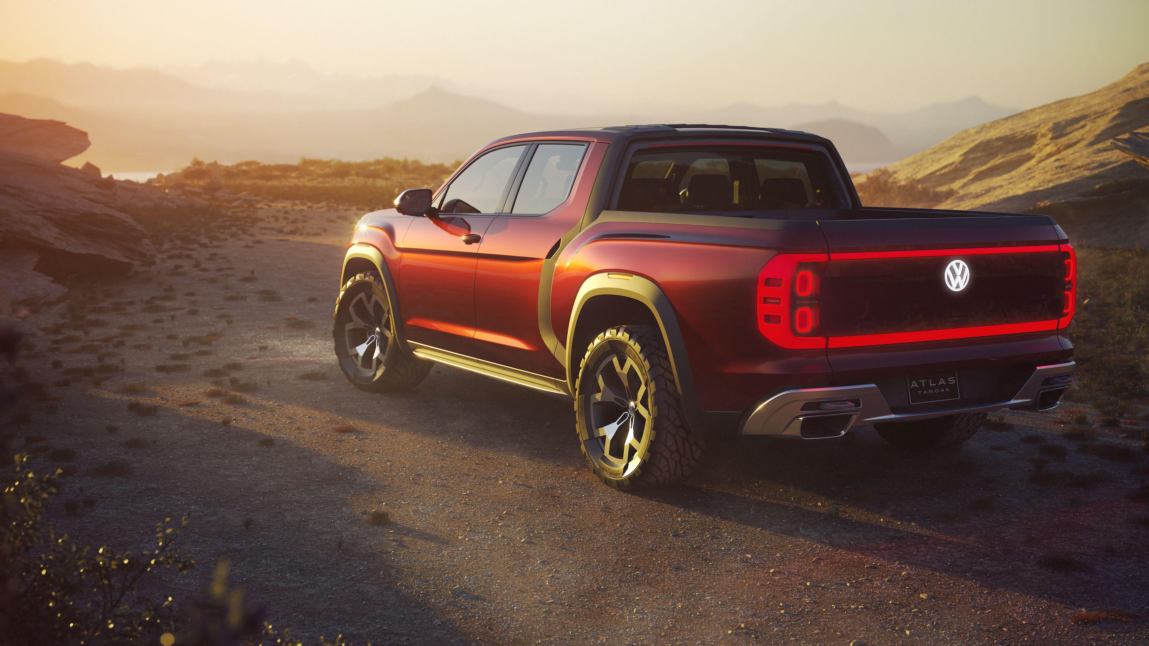 3840x2160 Volkswagen Atlas Tanoak Pickup Truck Concept 4K 3 Wallpaper. HD Car Wallpaper