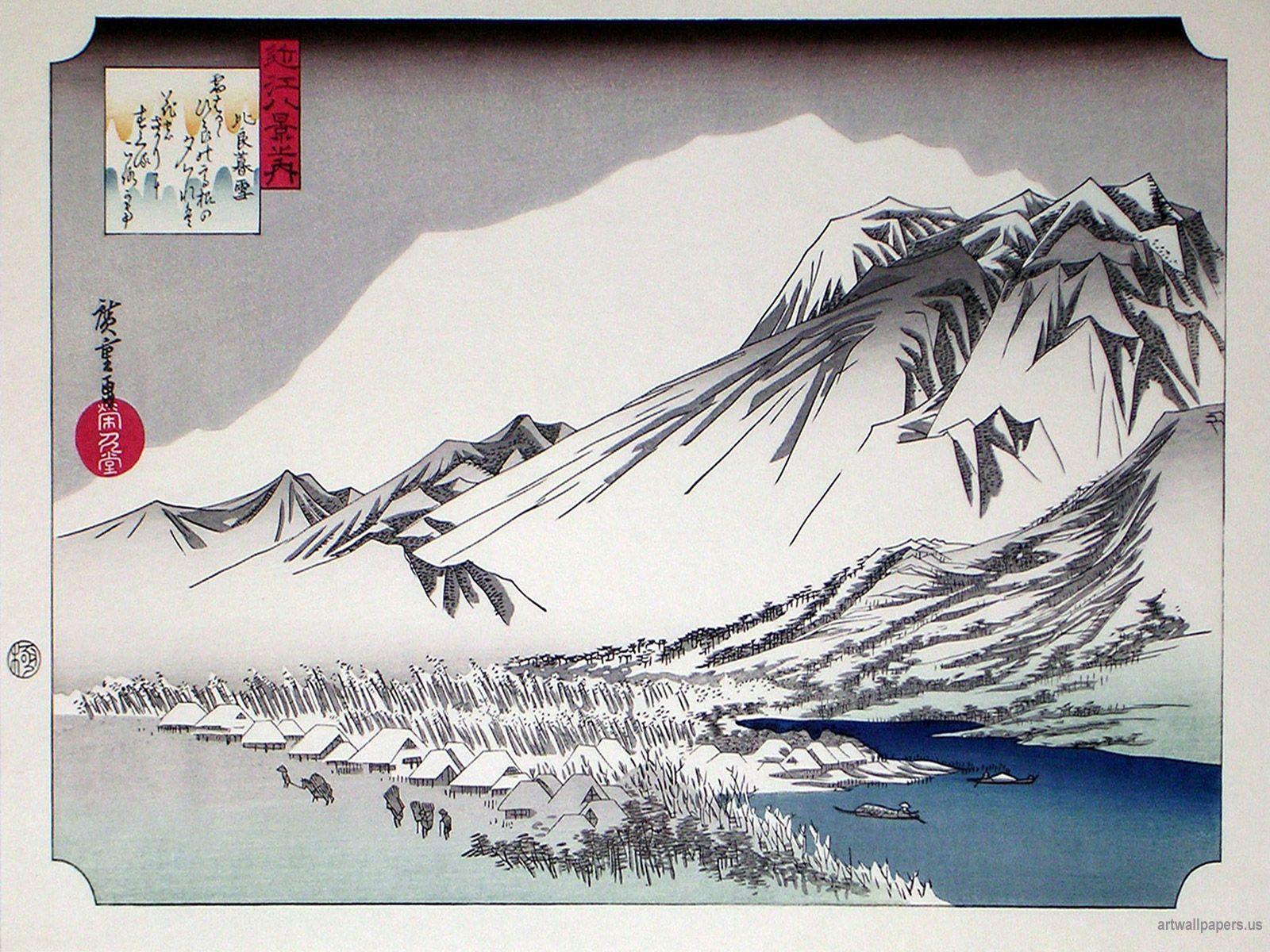 1600x1200 Ando Hiroshige Wallpaper, Prints, Art, Woodblock Wallpaper. Hiroshige, Utagawa hiroshige, Japanese woodblock printing
