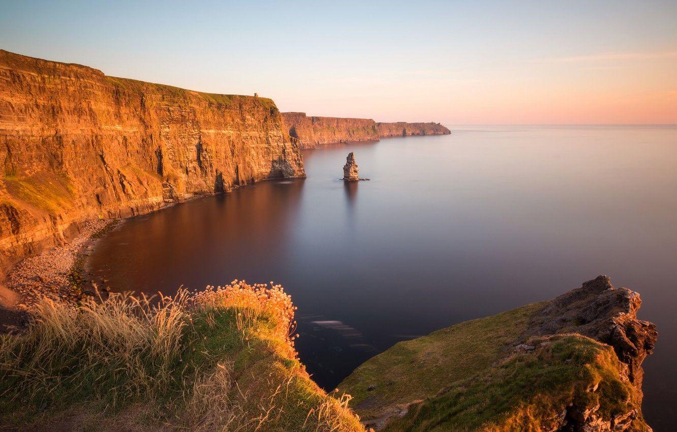 1332x850 Wallpaper sea, open, the ocean, rocks, coast, Ireland, Ireland, The Atlantic ocean, Atlantic Ocean, Cliffs of Moher, The Cliffs Of Moher, cliff image for desktop, section пейзажи