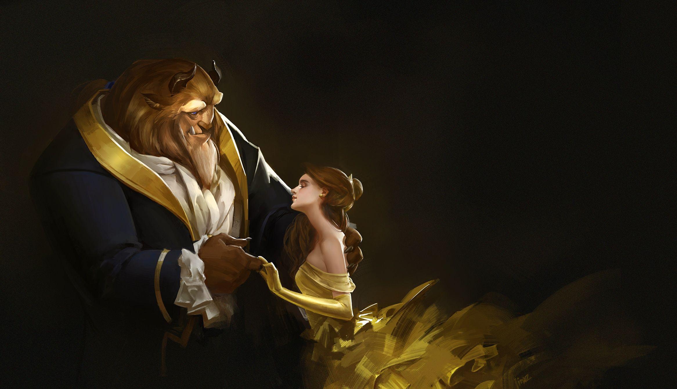 2333x1342 Beast Beauty And The Beast Beauty And The Beast 2017 Belle Beauty And The Beast Brown Hair Dress Wallpaper:2333x1342