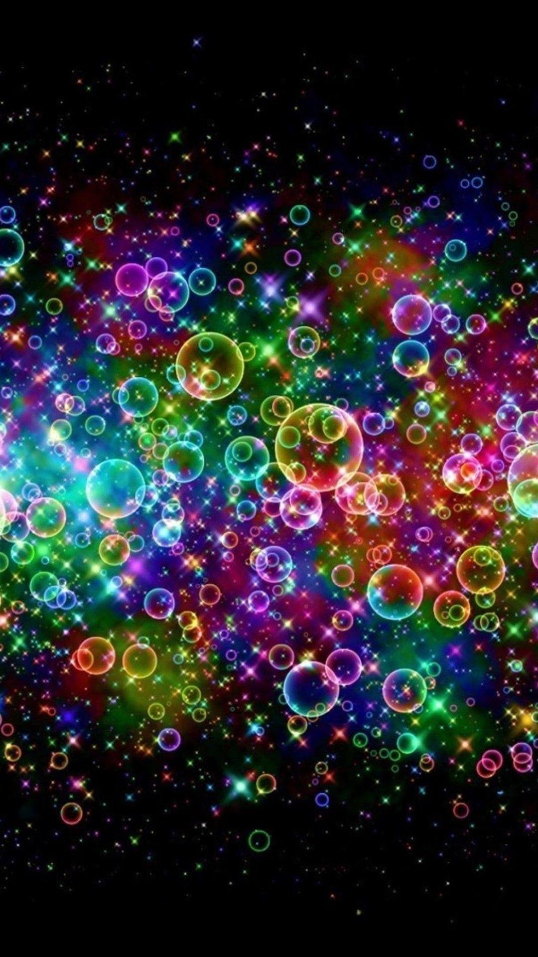 1080x1920 Rainbow Colored Soap Bubbles Android Wallpaper