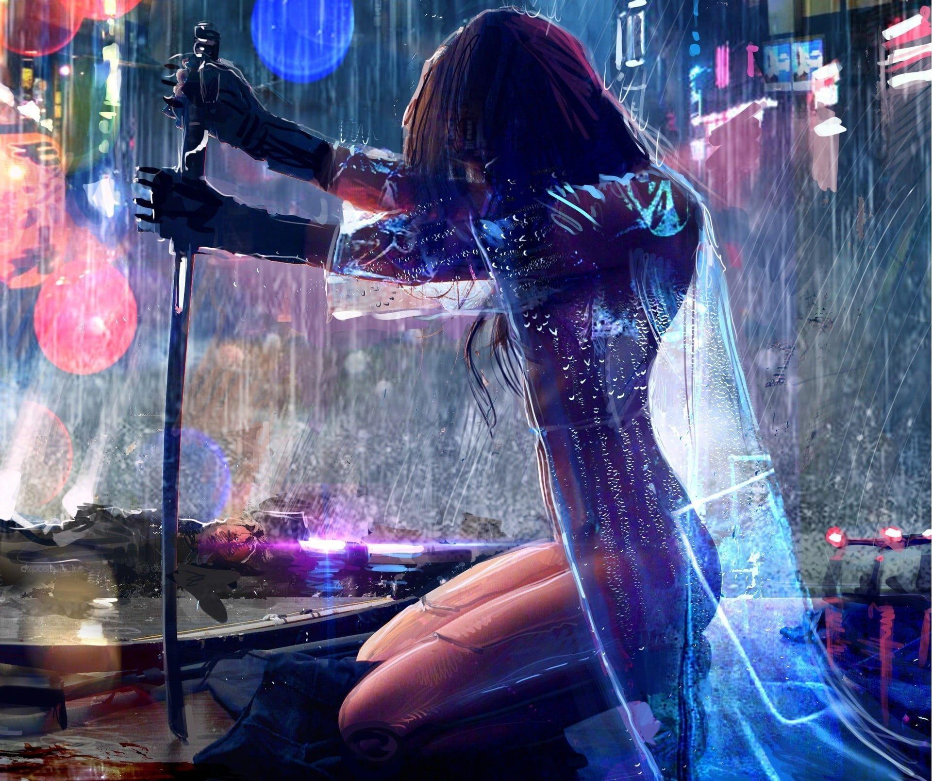1920x1608 woman with sword wallpaper #women .com