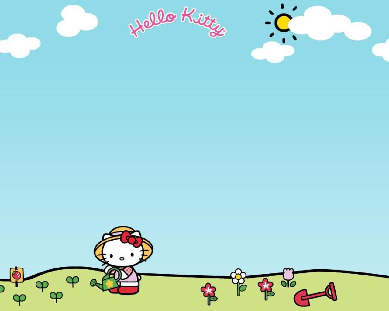 1280x1024 Hello Kitty Spring Wallpaper (1280x1024 px)