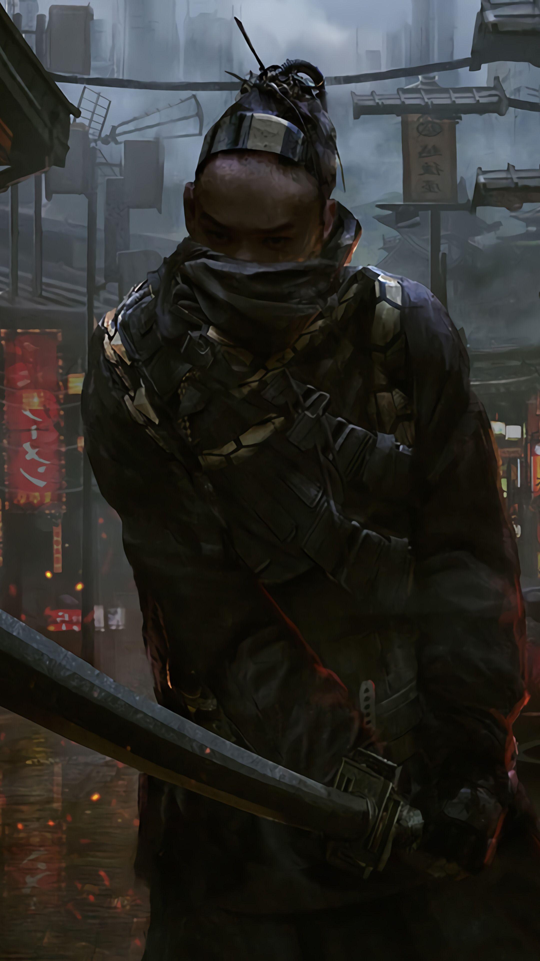 2160x3840 Samurai, Cyberpunk, Sci Fi, Warrior, 4K IPhone 6s, 6 HD Wallpaper, Image, Background, Photo And Picture. Mocah.org HD Wallpaper