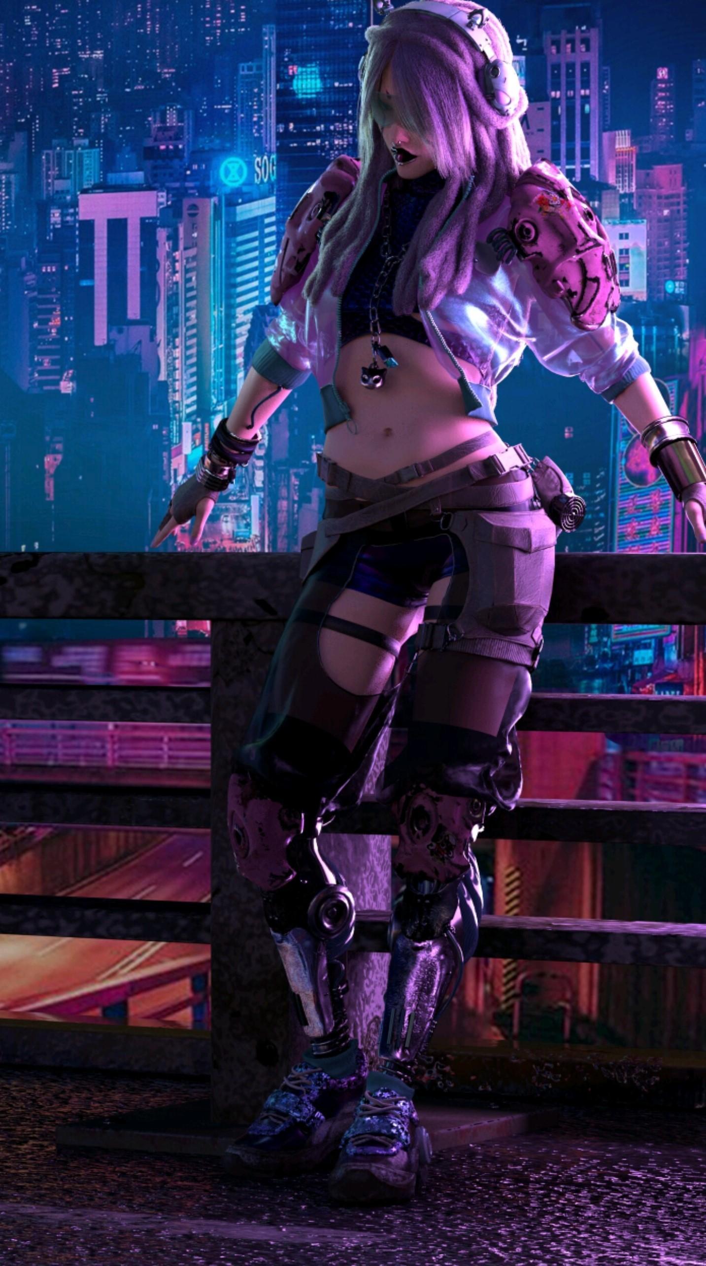 1433x2568 Cyberpunk Wallpaper HD for Android