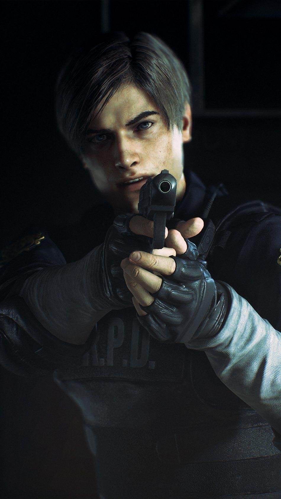 950x1689 Leon S. Kennedy Resident Evil 2 4K Ultra HD Mobile Wallpaper