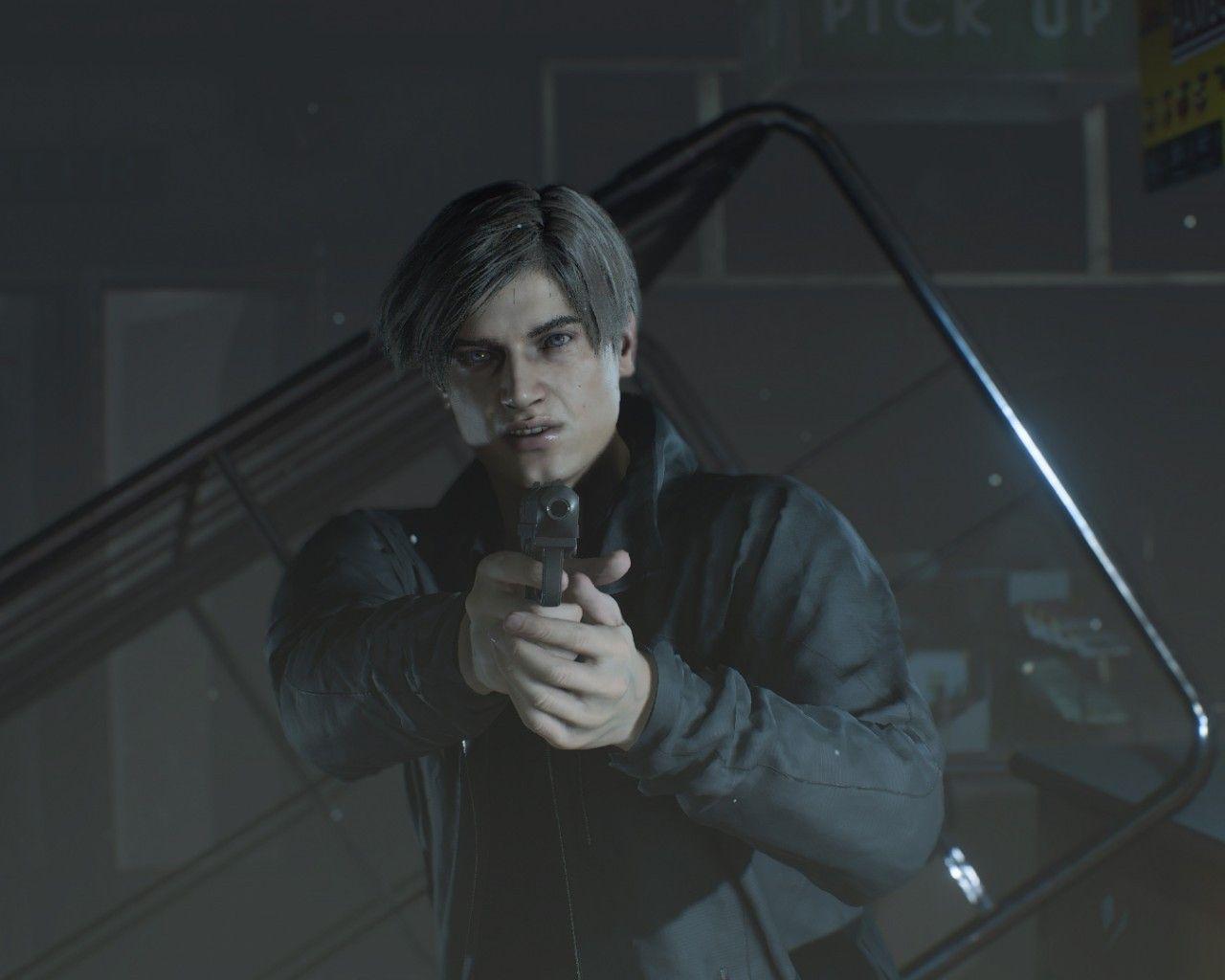 1280x1024 Download 1280x1024 Leon Kennedy, Resident Evil 2 Remake, In Game Screenshot Wallpaper