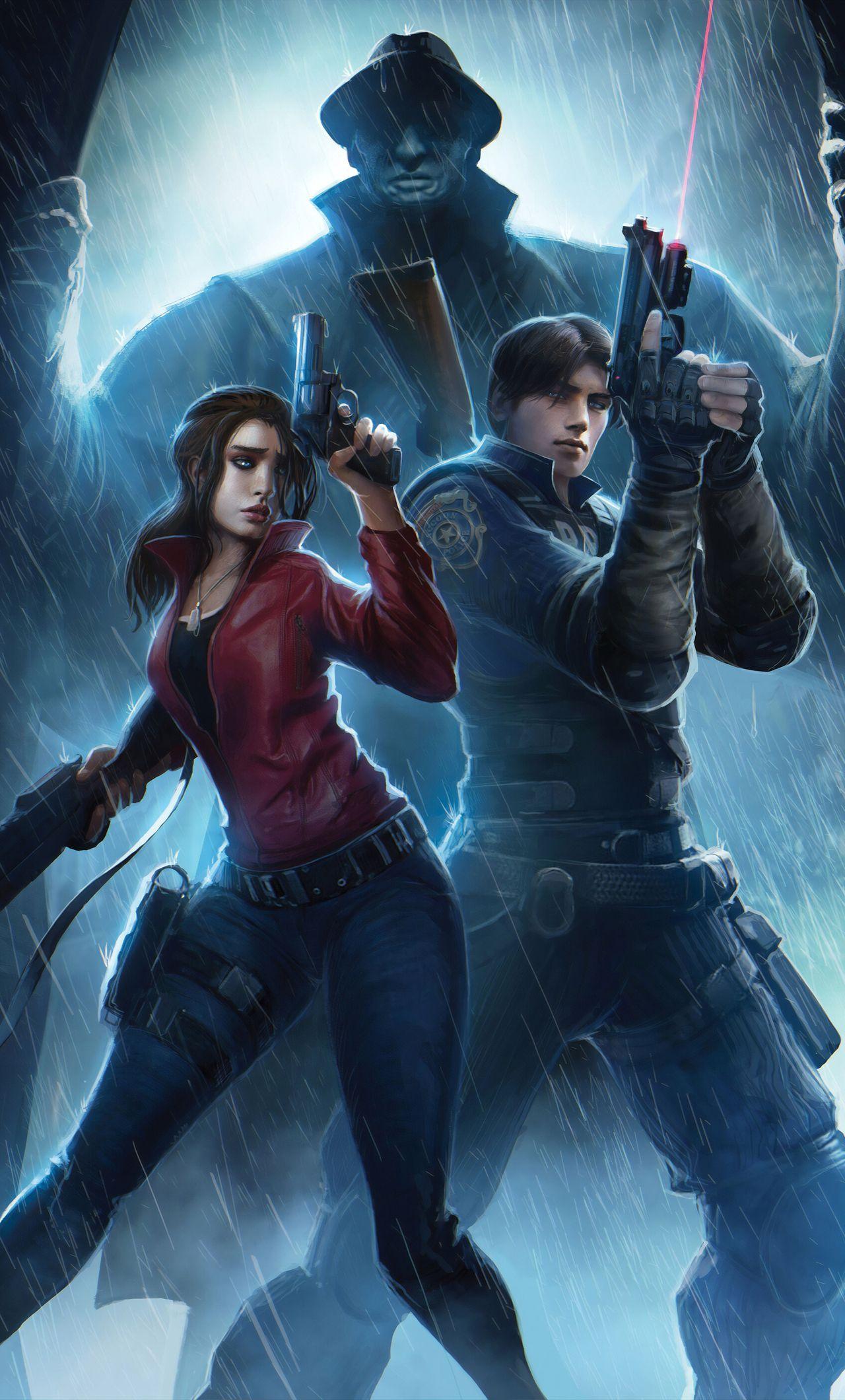 1280x2120 Claire Redfield And Leon Resident Evil 2 Art 4k iPhone HD 4k Wallpaper, Image, Background, Photo and Picture