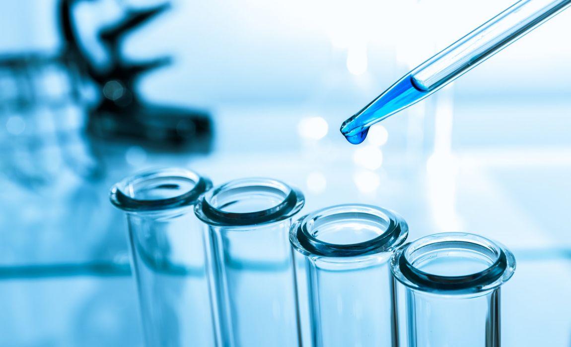 1150x700 Test tube abstract abstraction cylinder tubes glass bokek medical vials chemistry biology science wallpaperx1351