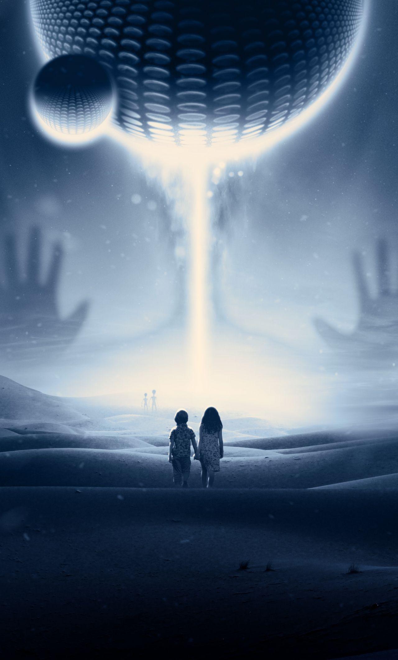 1280x2120 Download 1280x2120 wallpaper spaceship, children, dream, alien, landscape, desert, fantasy, iphone 6 plus, 1280x2120 HD image, background, 8013
